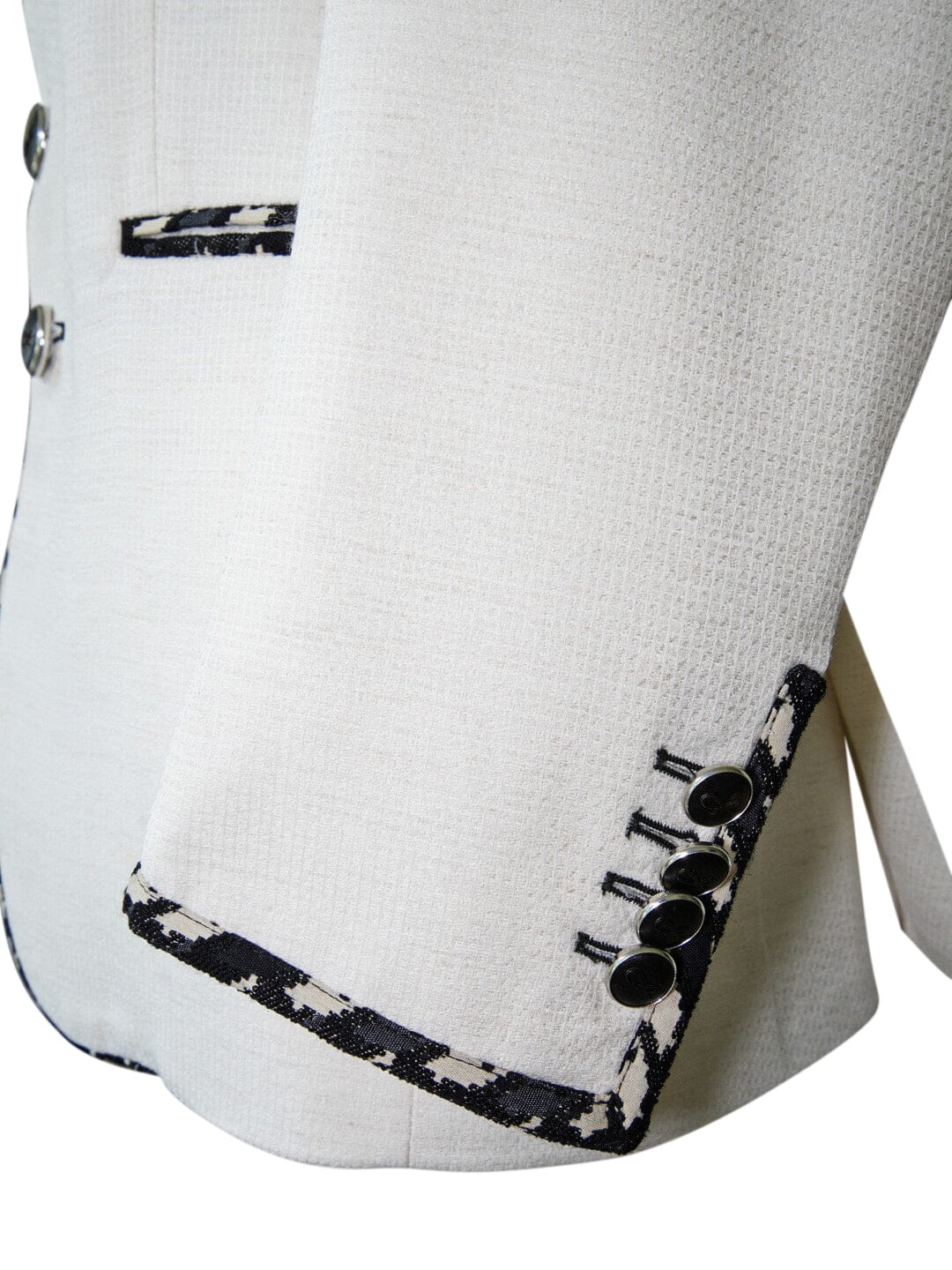 Latte Lino Houndstooth Mandani Jacket
