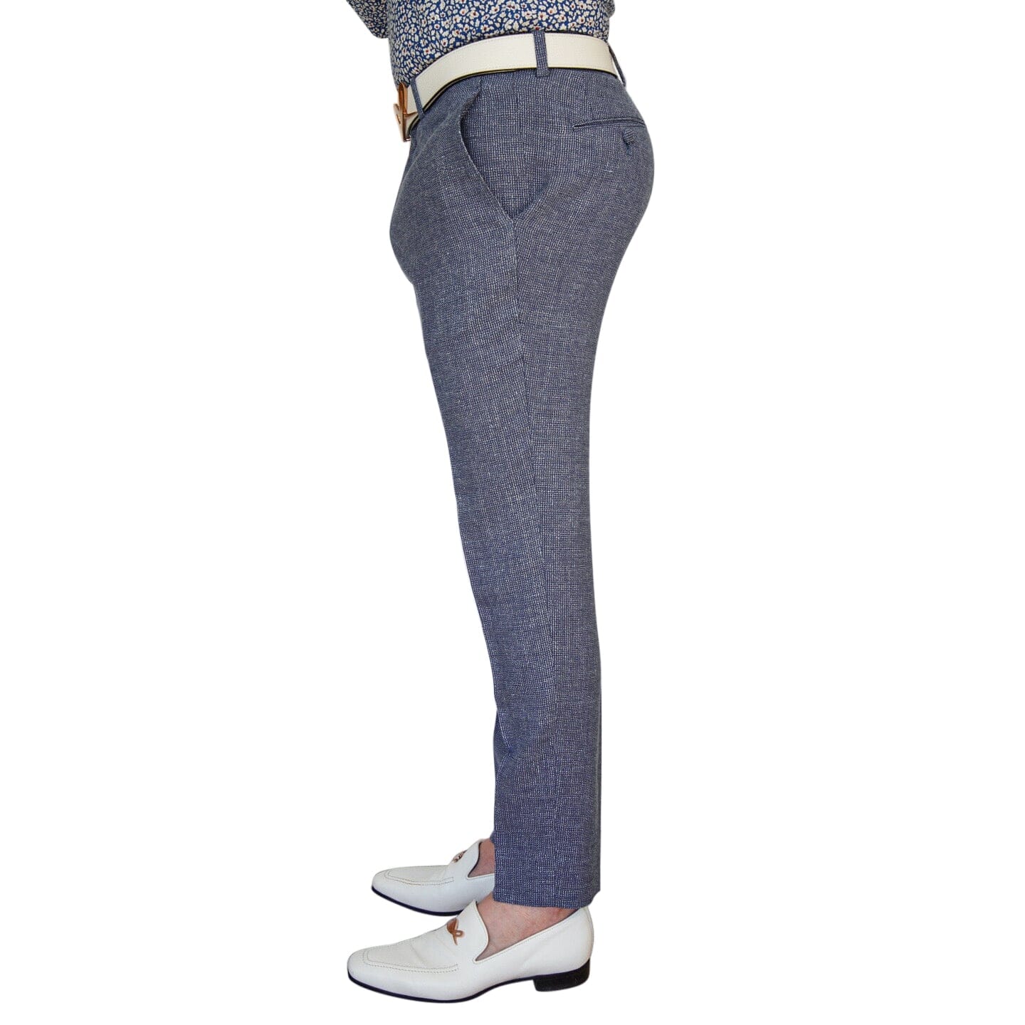 Cobalt Tweed Trousers