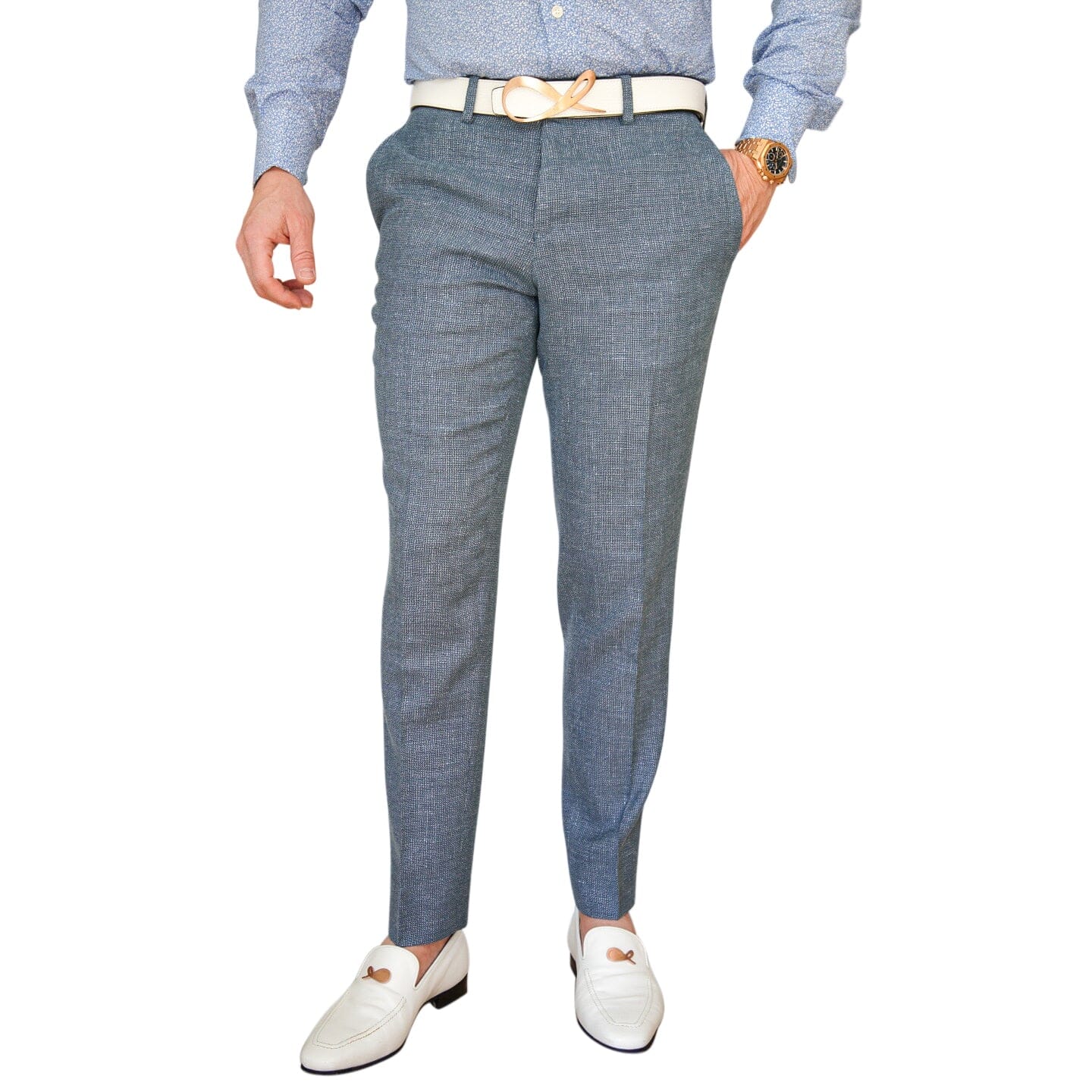 Cerulean Tweed Trousers