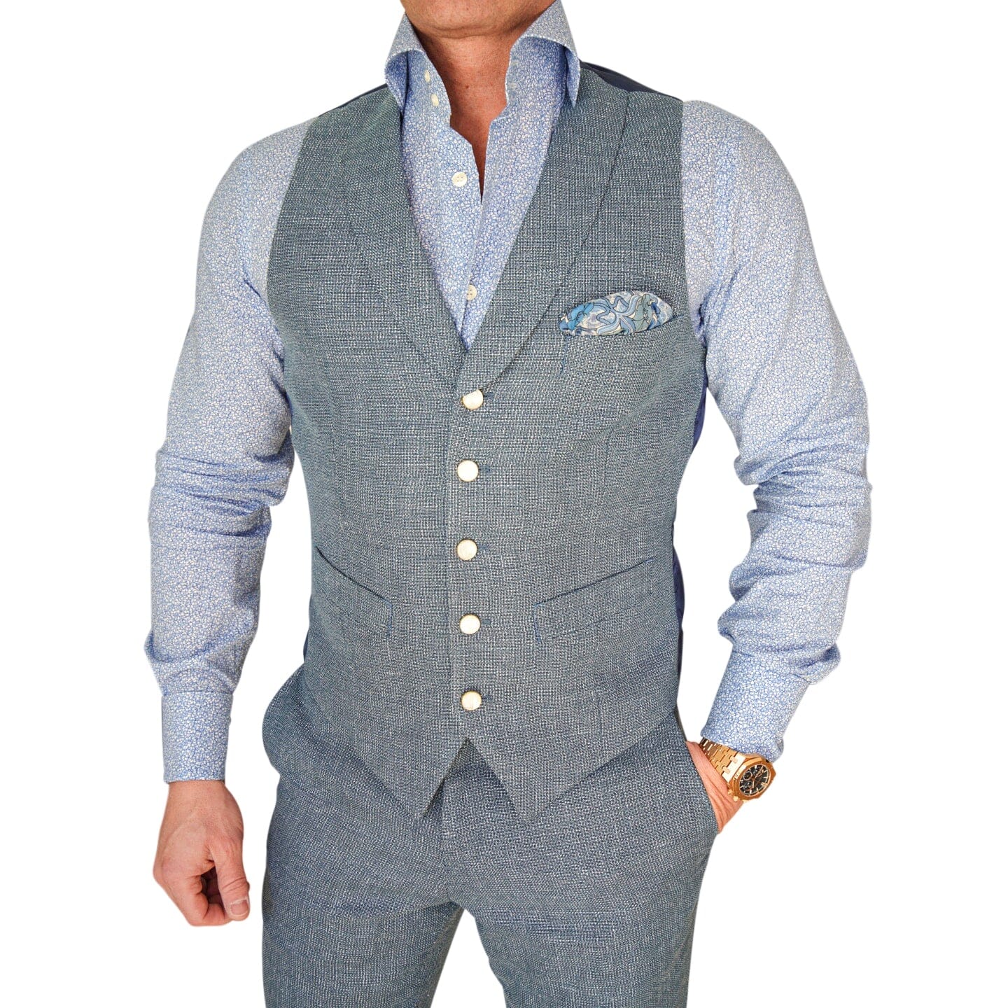 Cerulean Ciottoli Waistcoat