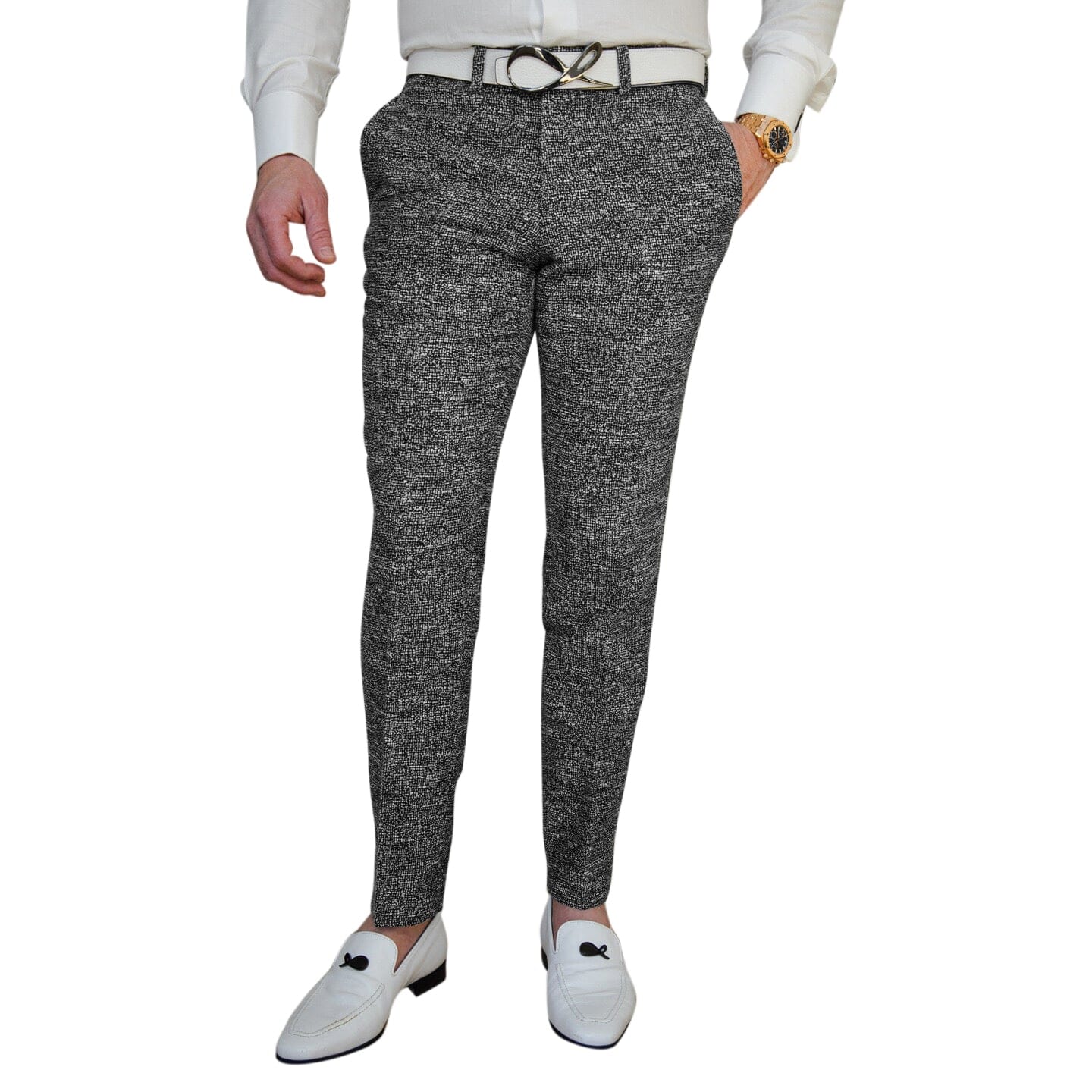 Carbon Grano Tweed Tweed Trousers @ The Vault