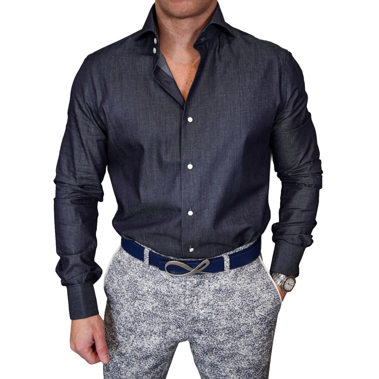 Vintage Denim Dress Shirt