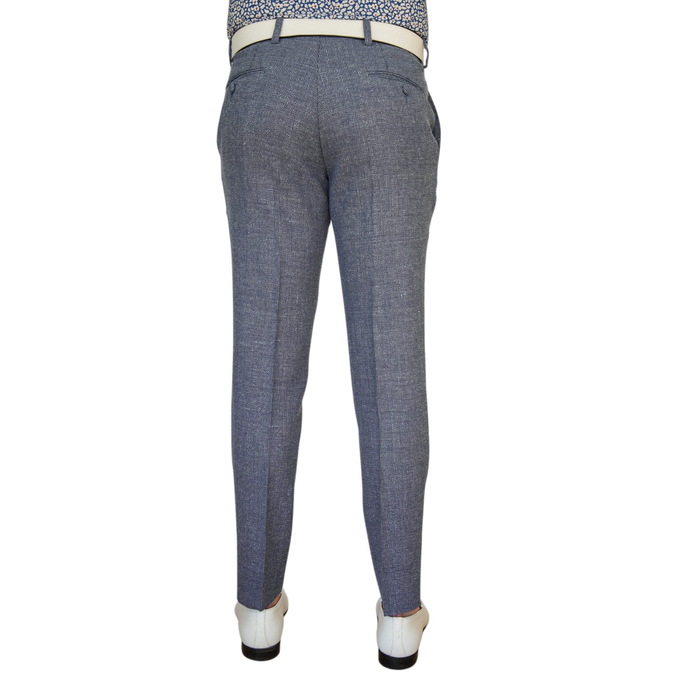 Cobalt Tweed Trousers