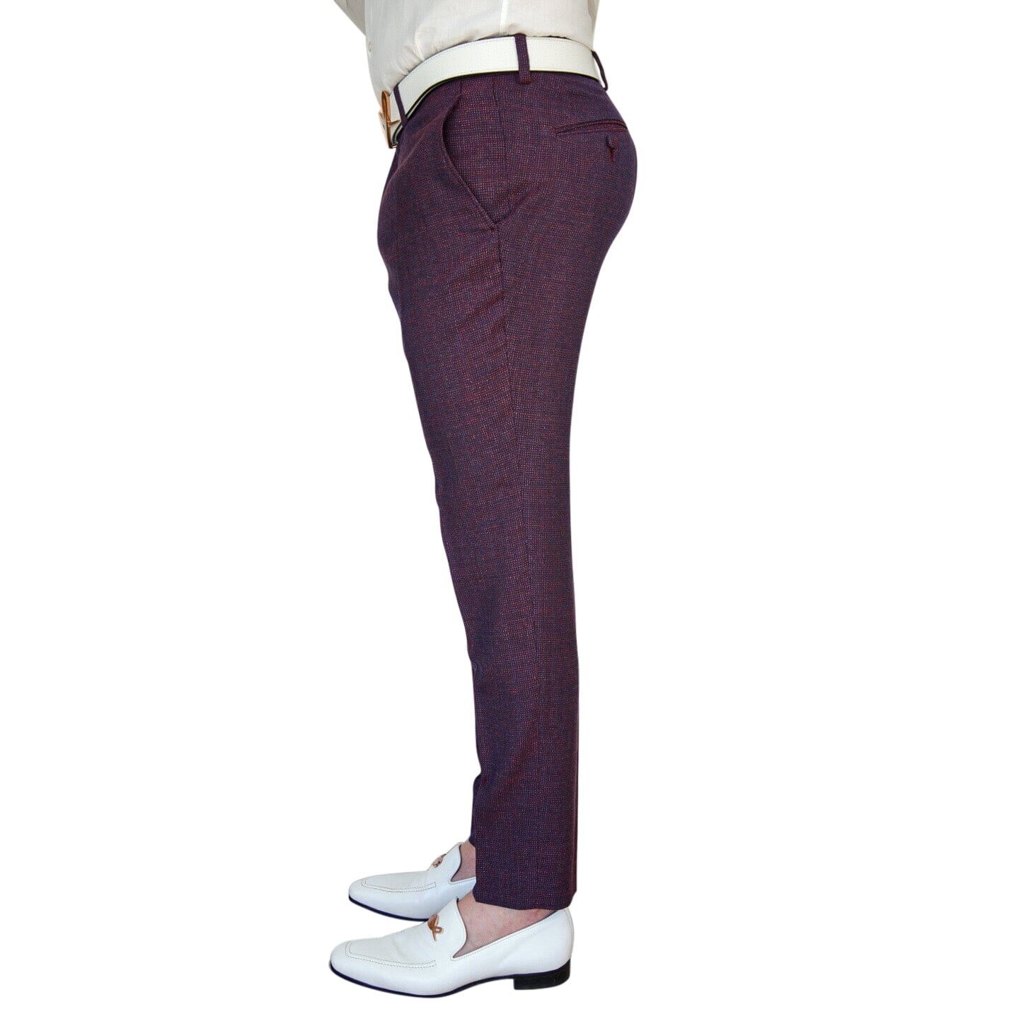 Aubergine Tweed Trousers