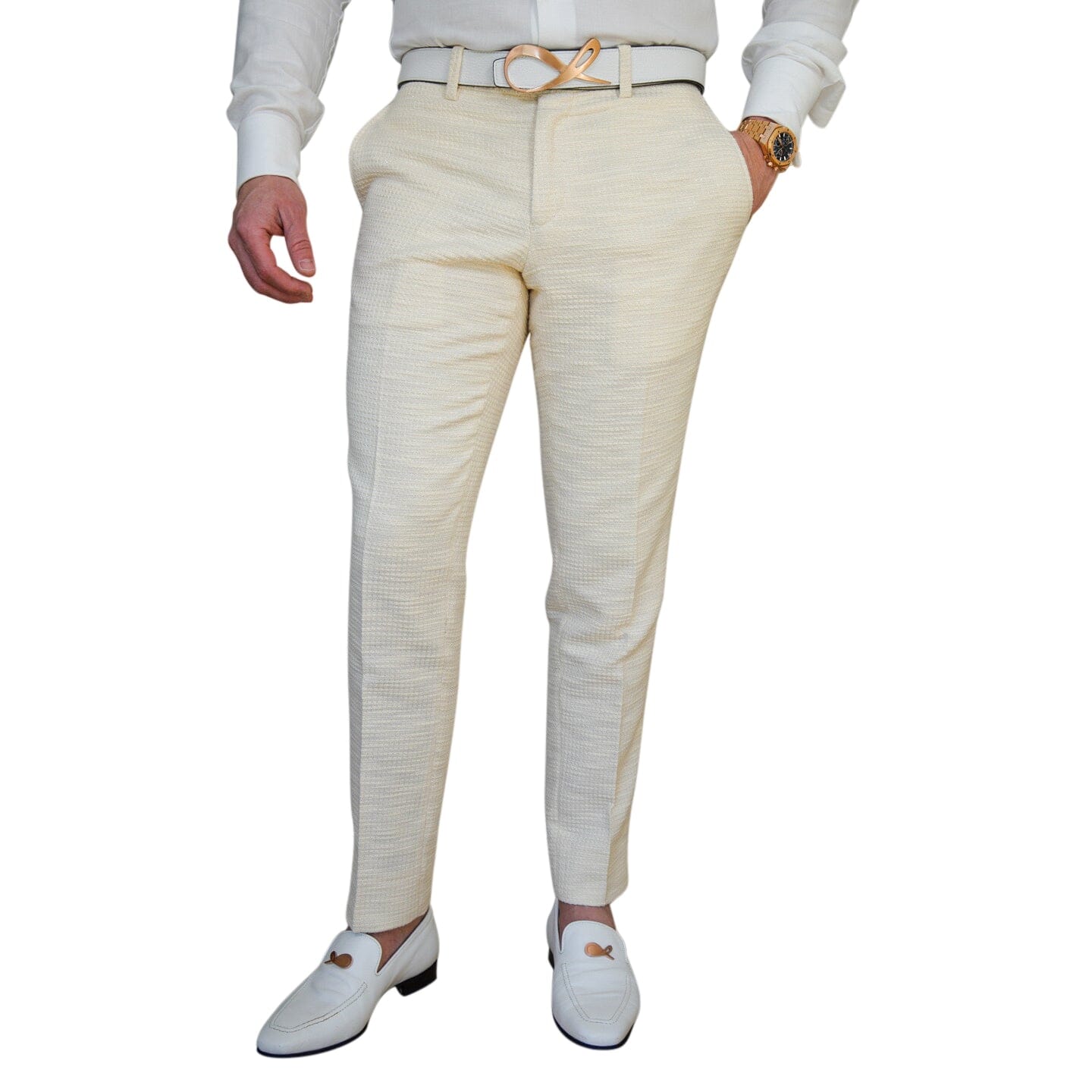 Elettro Waffle Tweed Trousers