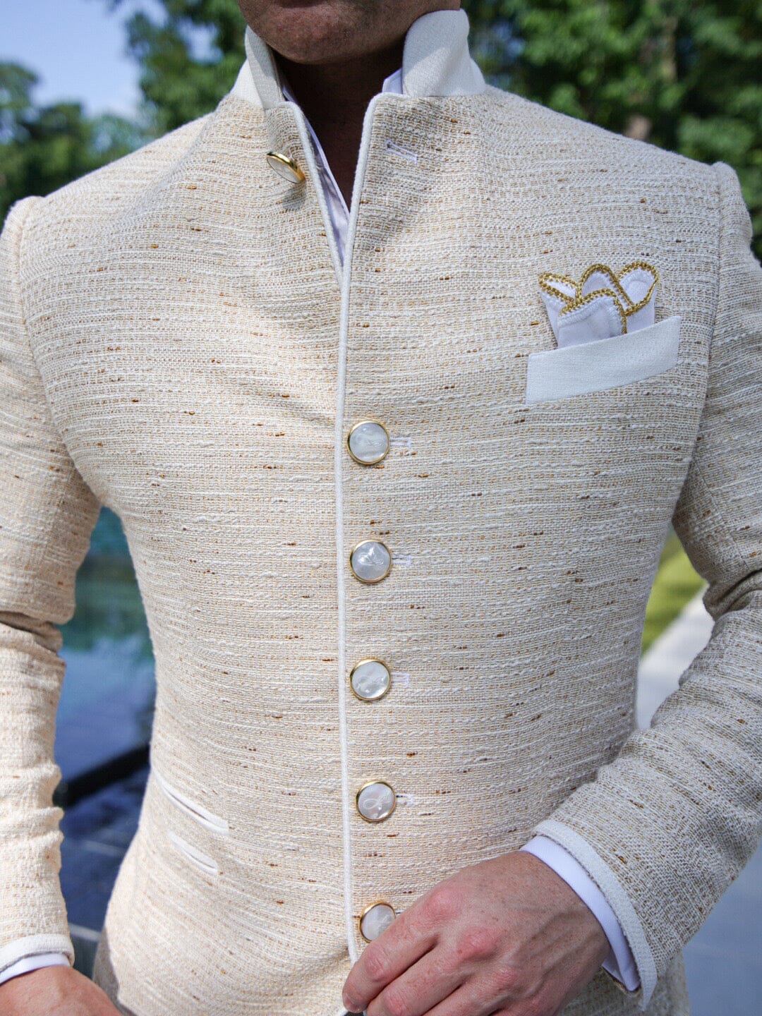 Golden Fieno Tweed Mandani Jacket