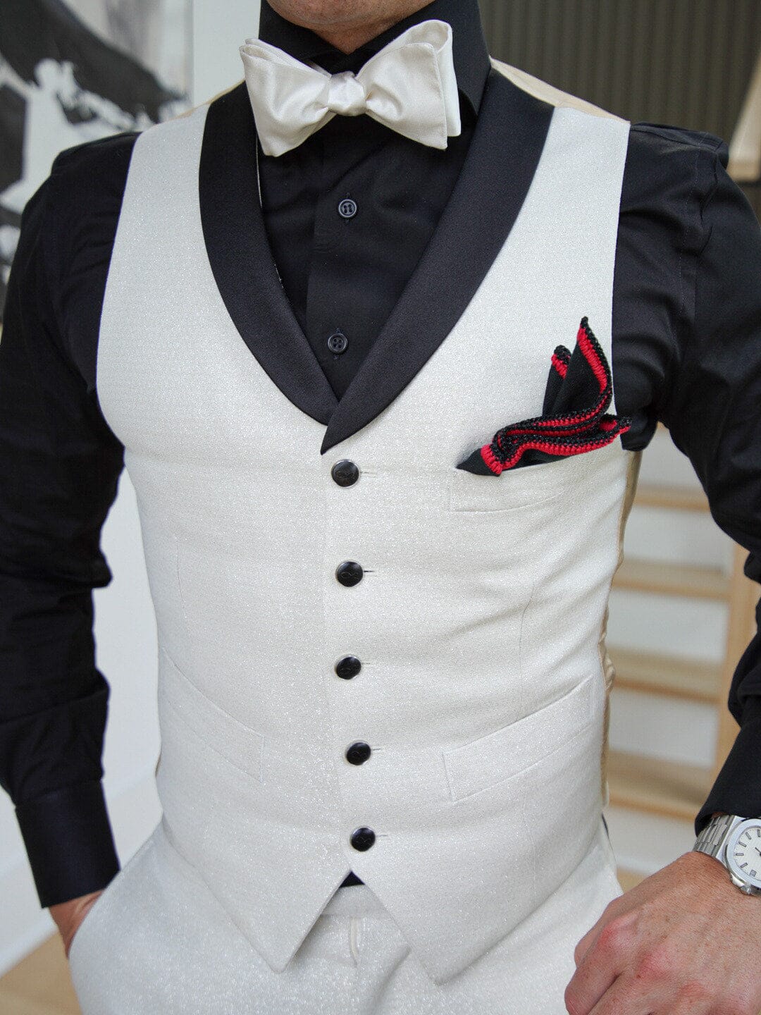 Frost Perla Black Ciottoli Waistcoat