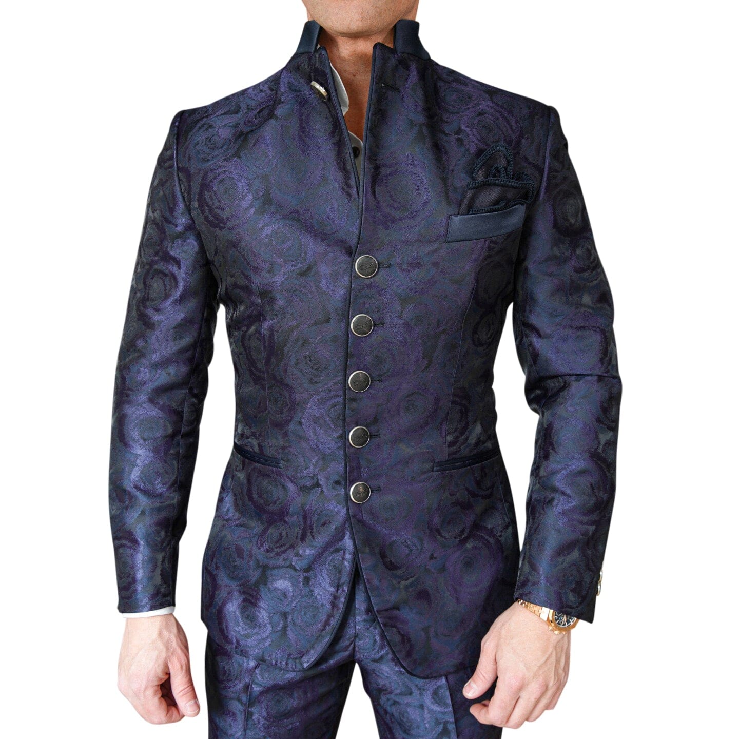 Navy Blue Rosa Mandani Jacket