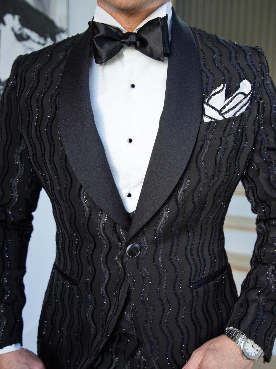 Rippled Inox Dinner Jacket