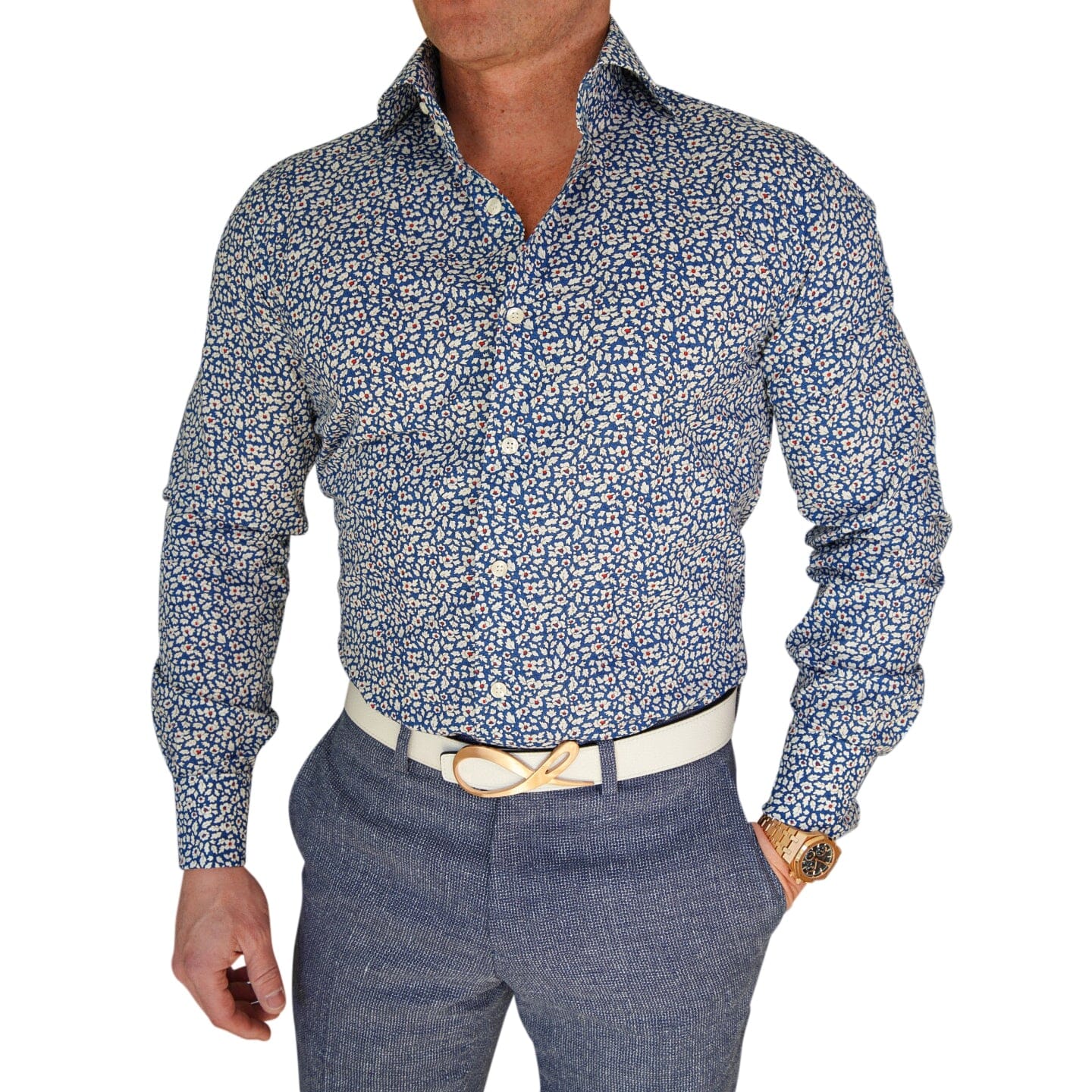 blue form fitting dress Lapis Dress Shirt main image 0