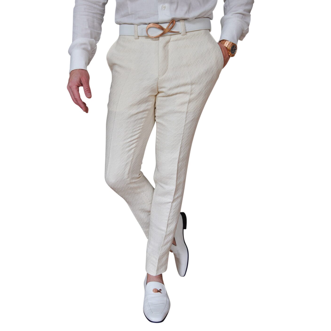 Vanilla Crema Houndstooth Trousers @ The Vault