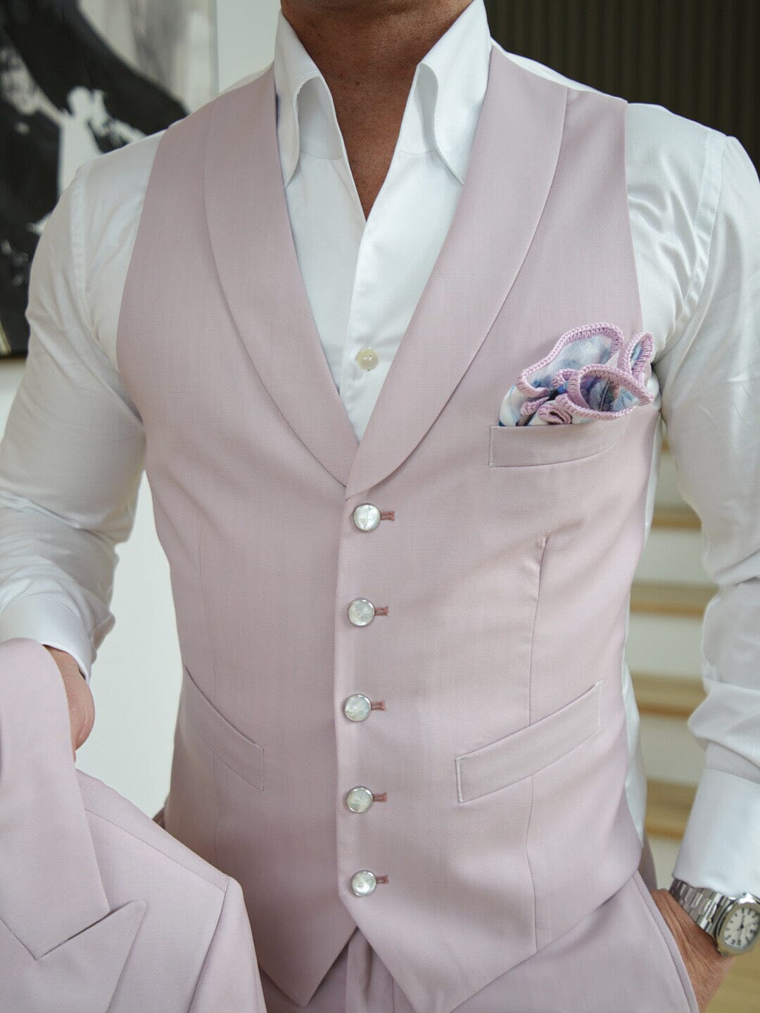Blush Crespo Hampton Ciottoli Waistcoat