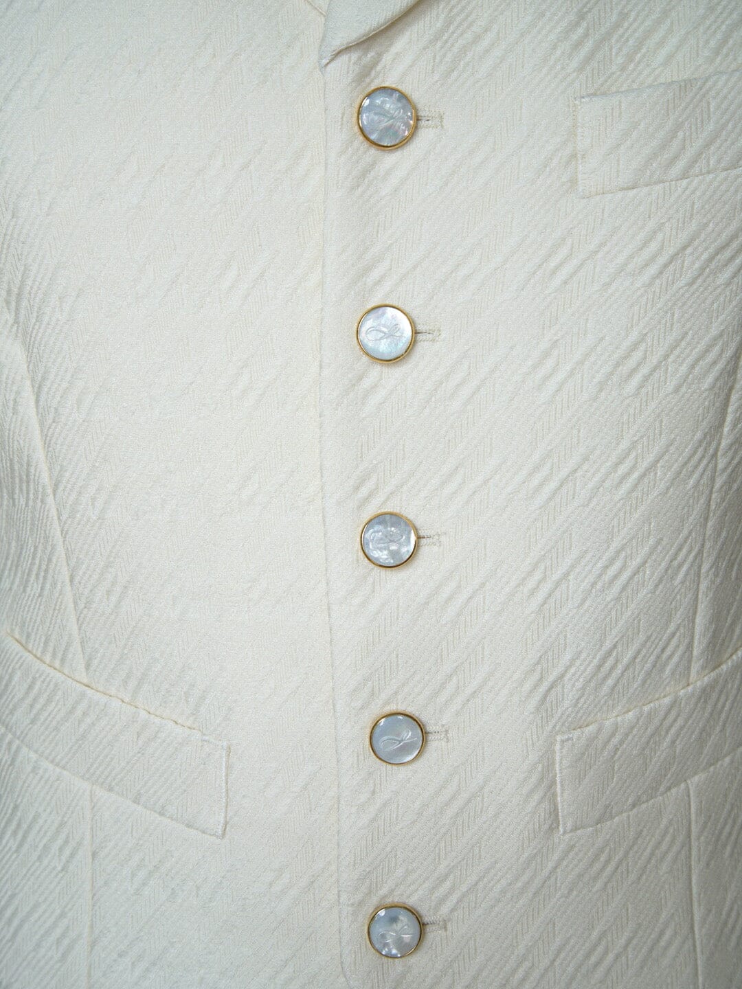 Vanilla Crema Houndstooth Ciottoli Waistcoat @ The Vault