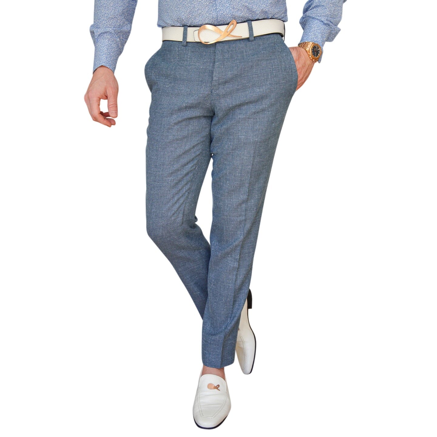 Cerulean Tweed Trousers