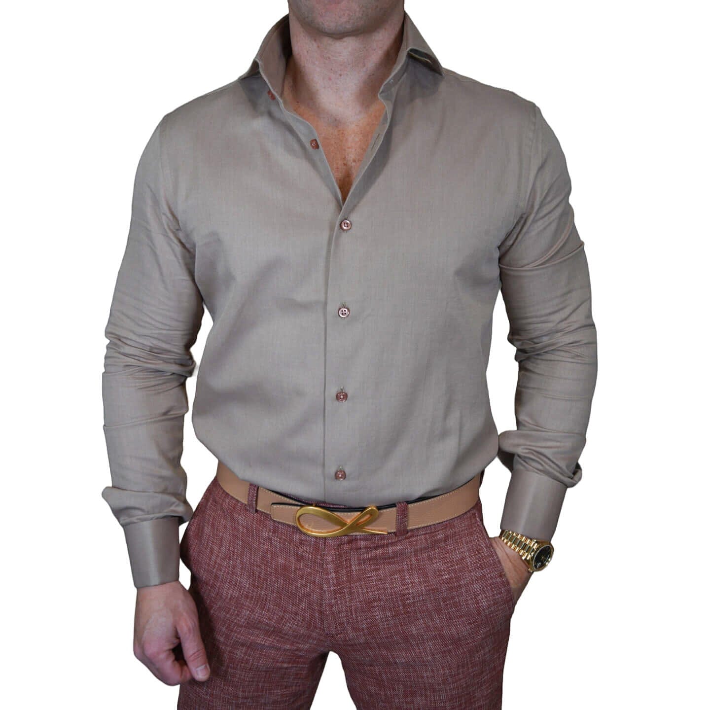 Desert Taupe Dress Shirt