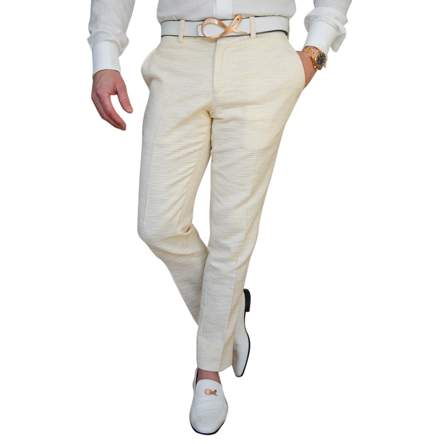Elettro Waffle Tweed Trousers