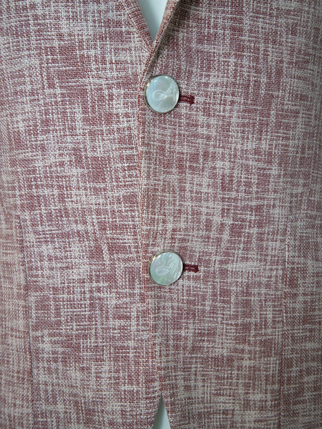 Faded Alizarin Tweed Ciottoli Waistcoat
