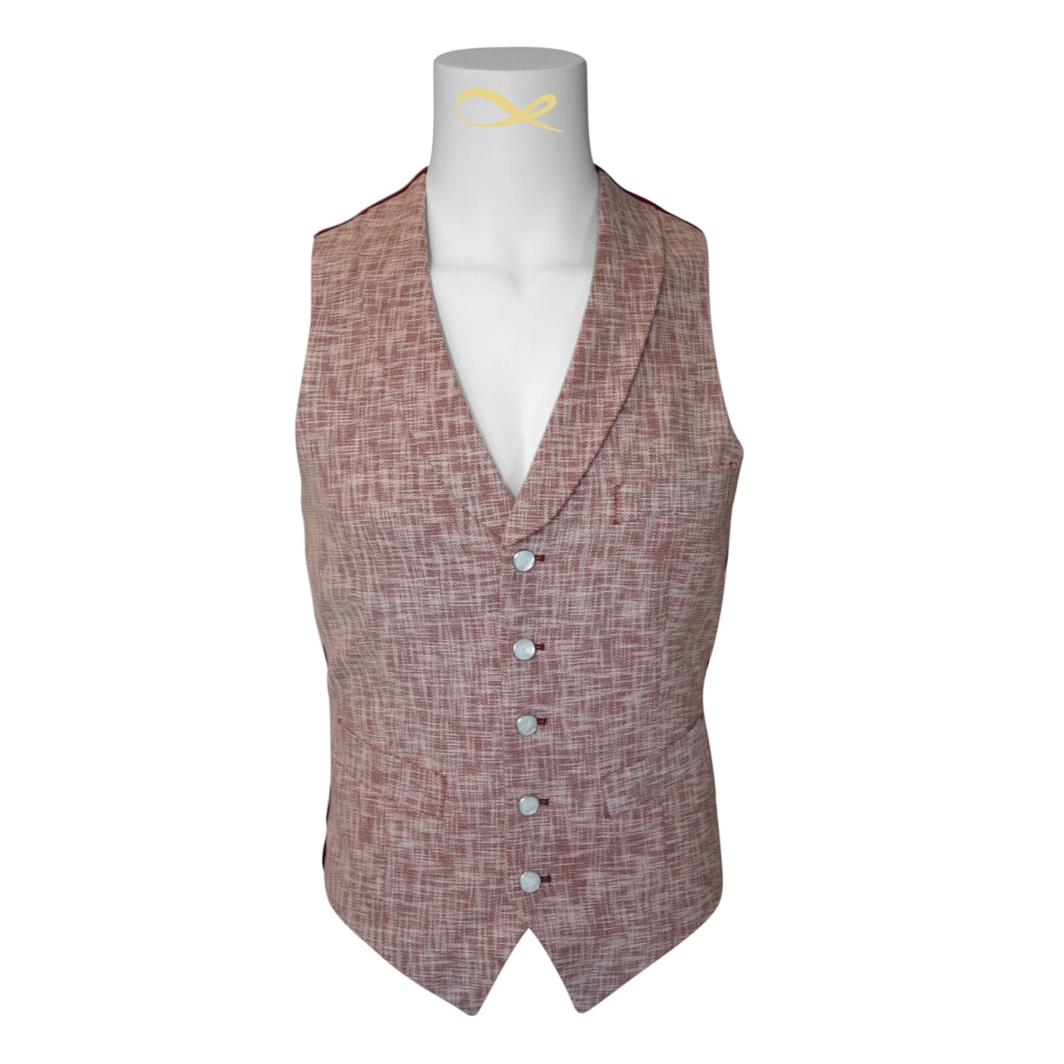 Faded Alizarin Tweed Ciottoli Waistcoat
