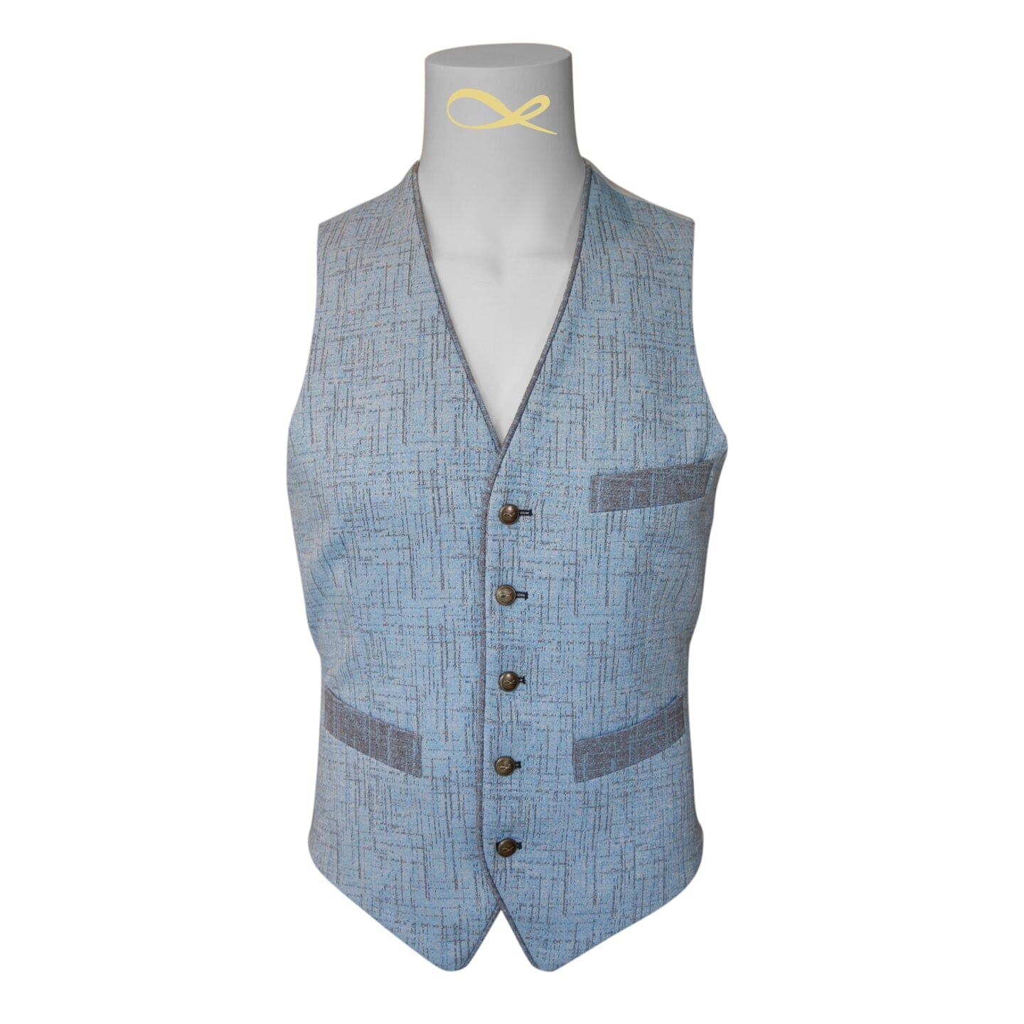 Azzurro Titanium Naked Ciottoli Waistcoat