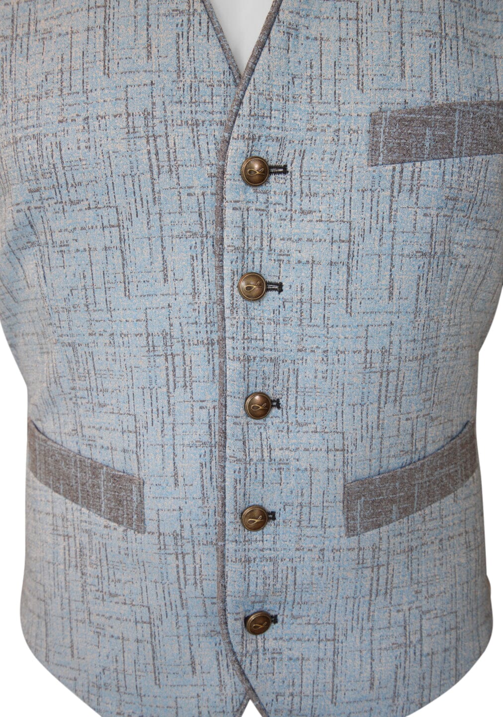 Azzurro Titanium Naked Ciottoli Waistcoat