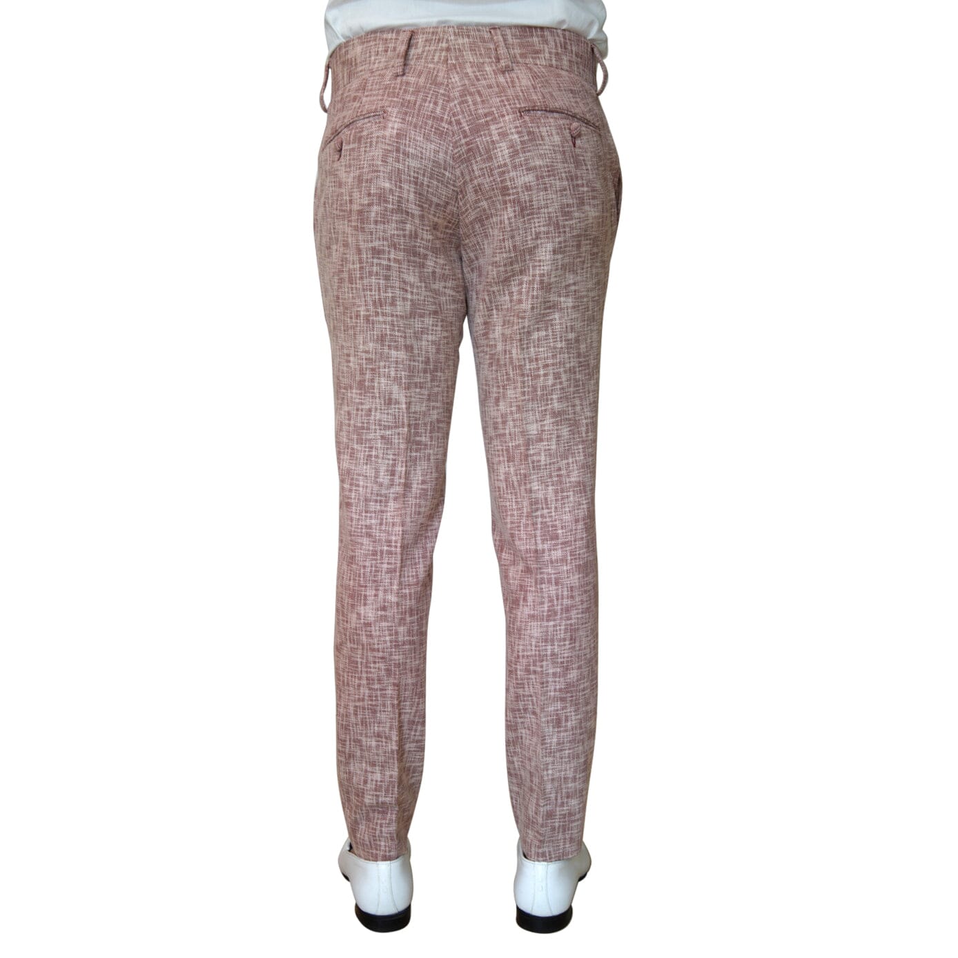 Faded Alizarin Lino Tweed Trousers