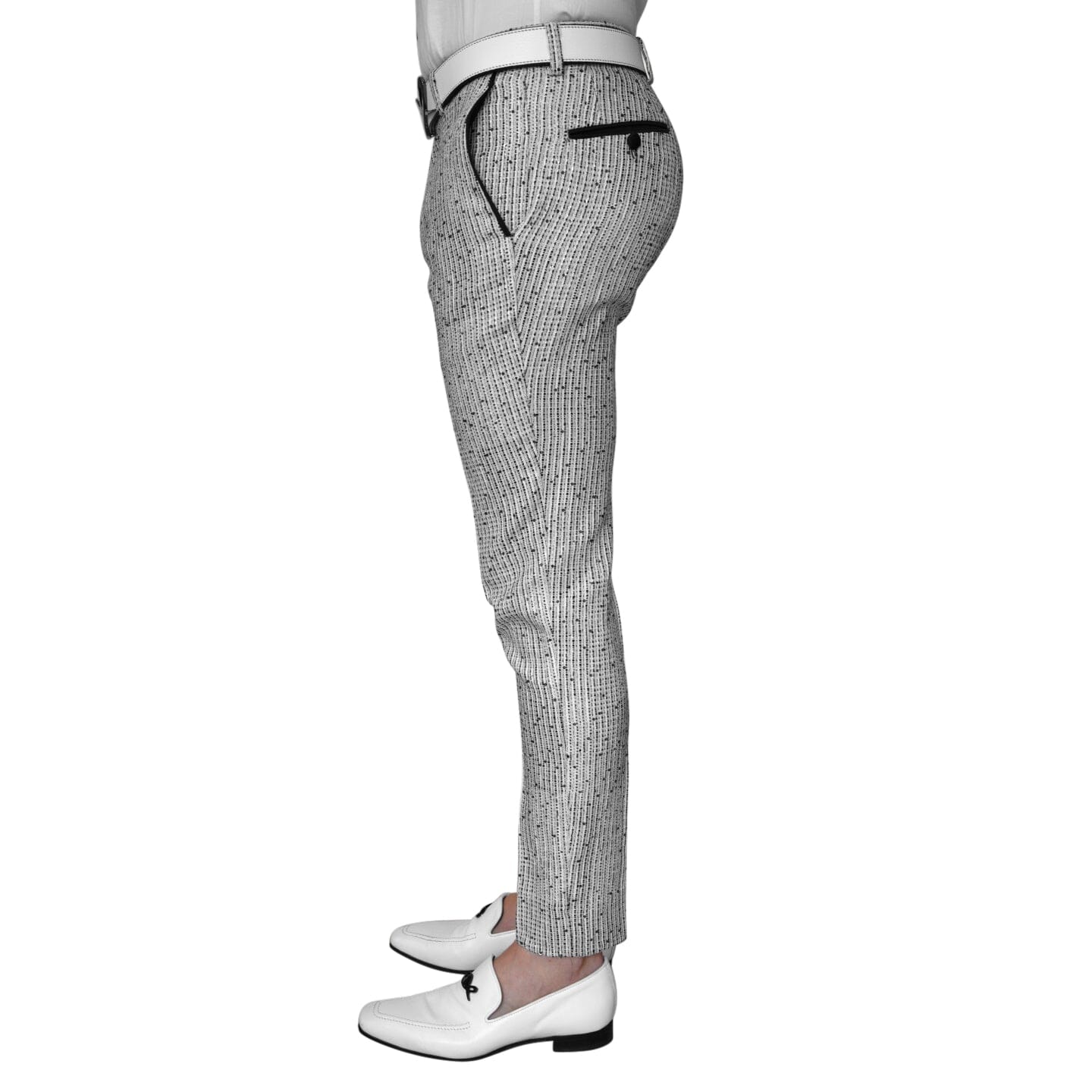 Nero Tweed Paillette Trousers