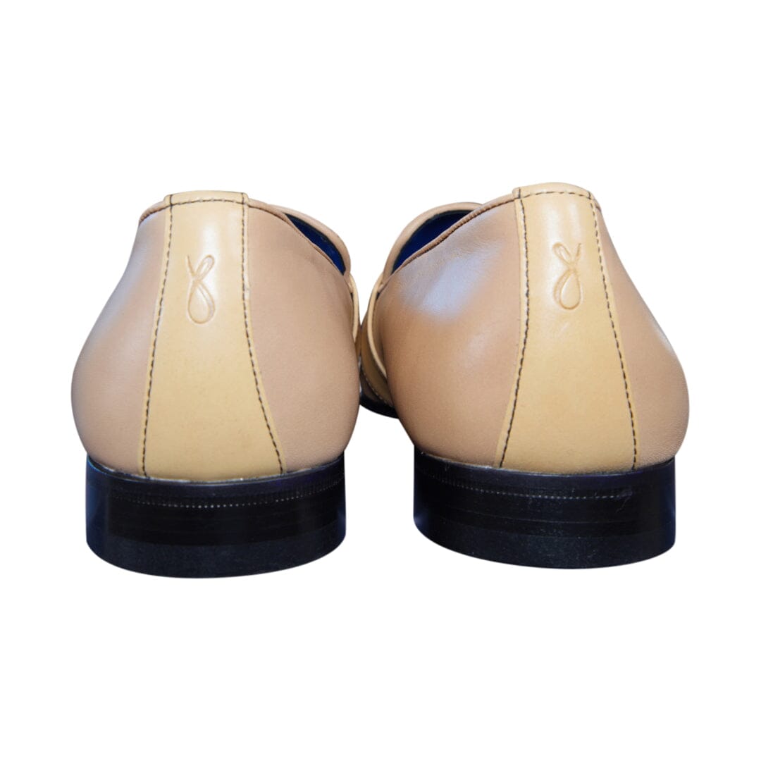 Tan Cestino Monk Rose Gold Loafer @ The Vault