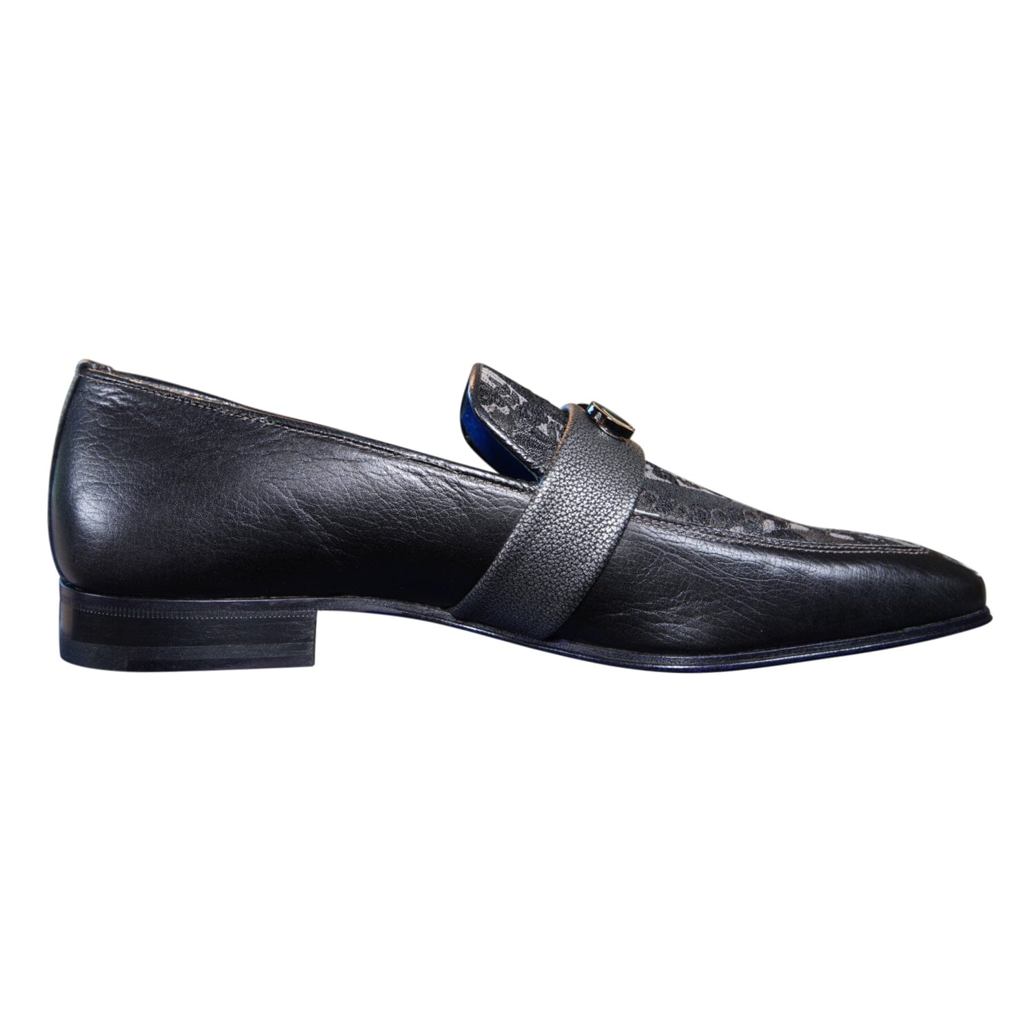 Nero Gunmetal Paisley Loafer