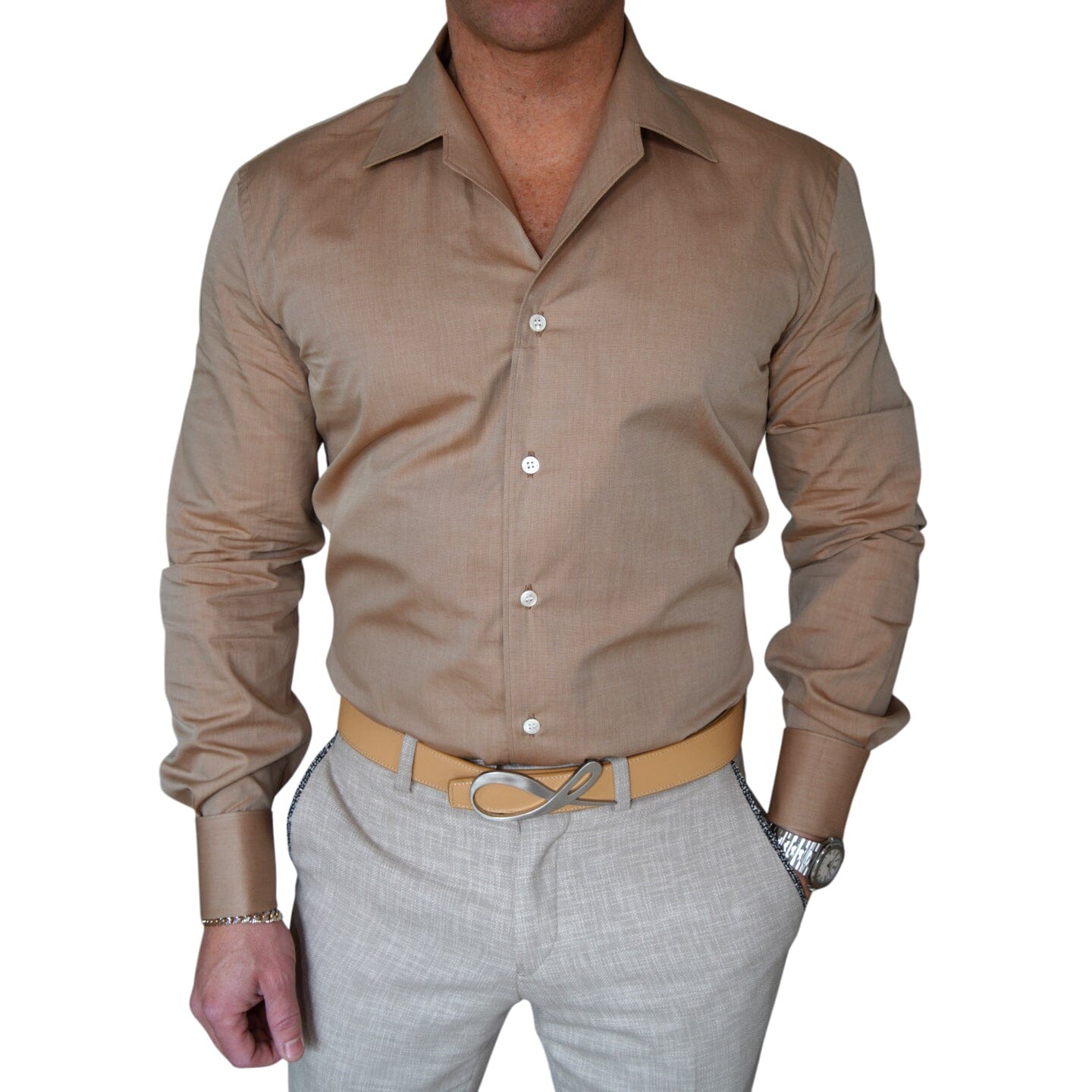 Sand Retro Solopezzo Dress Shirt