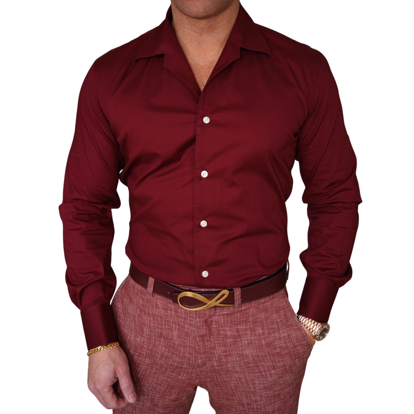 Garnet Retro Solopezzo Dress Shirt