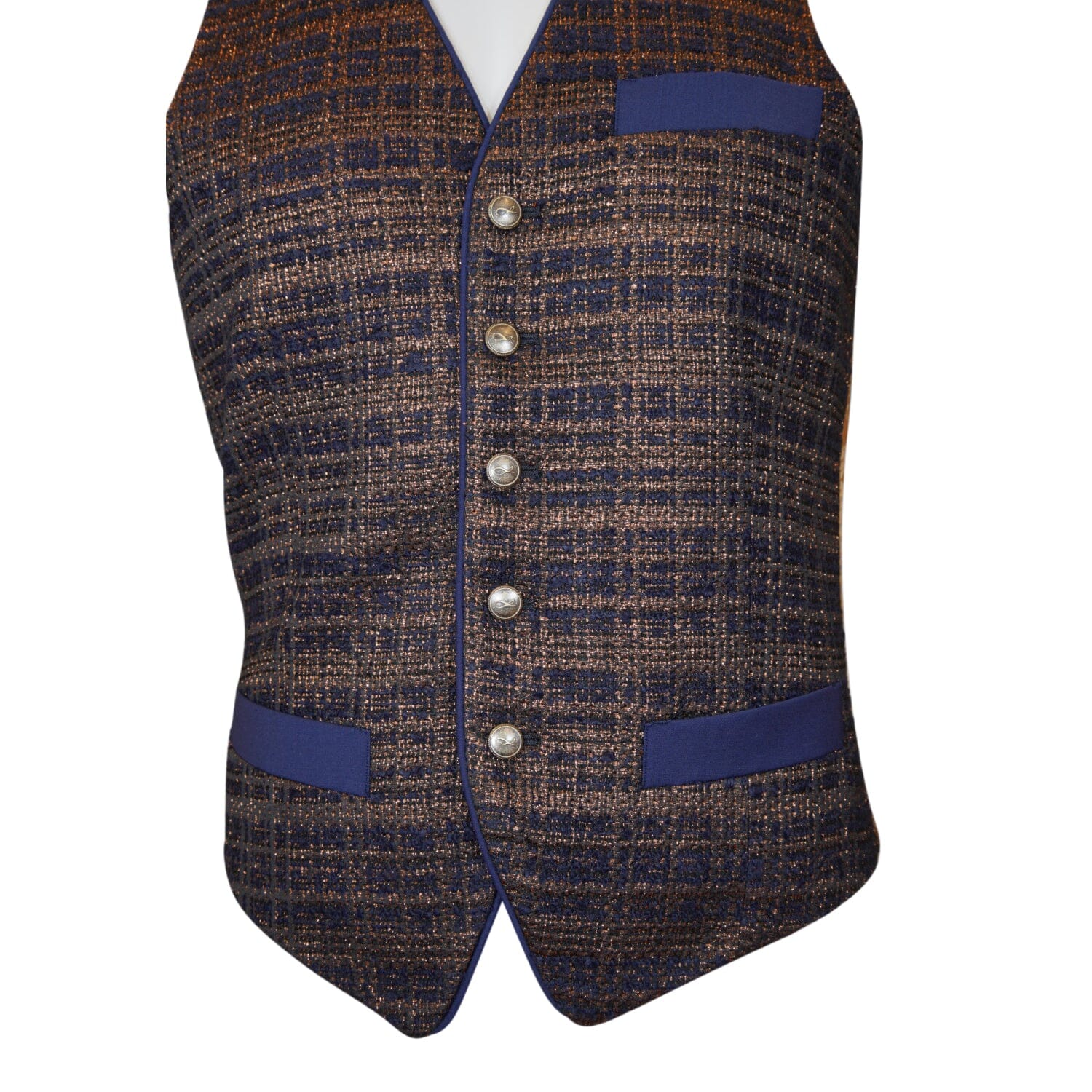Midnight Bronze Boucle Ciottoli Waistcoat