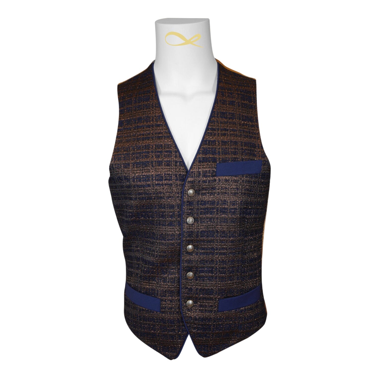 Midnight Bronze Boucle Ciottoli Waistcoat