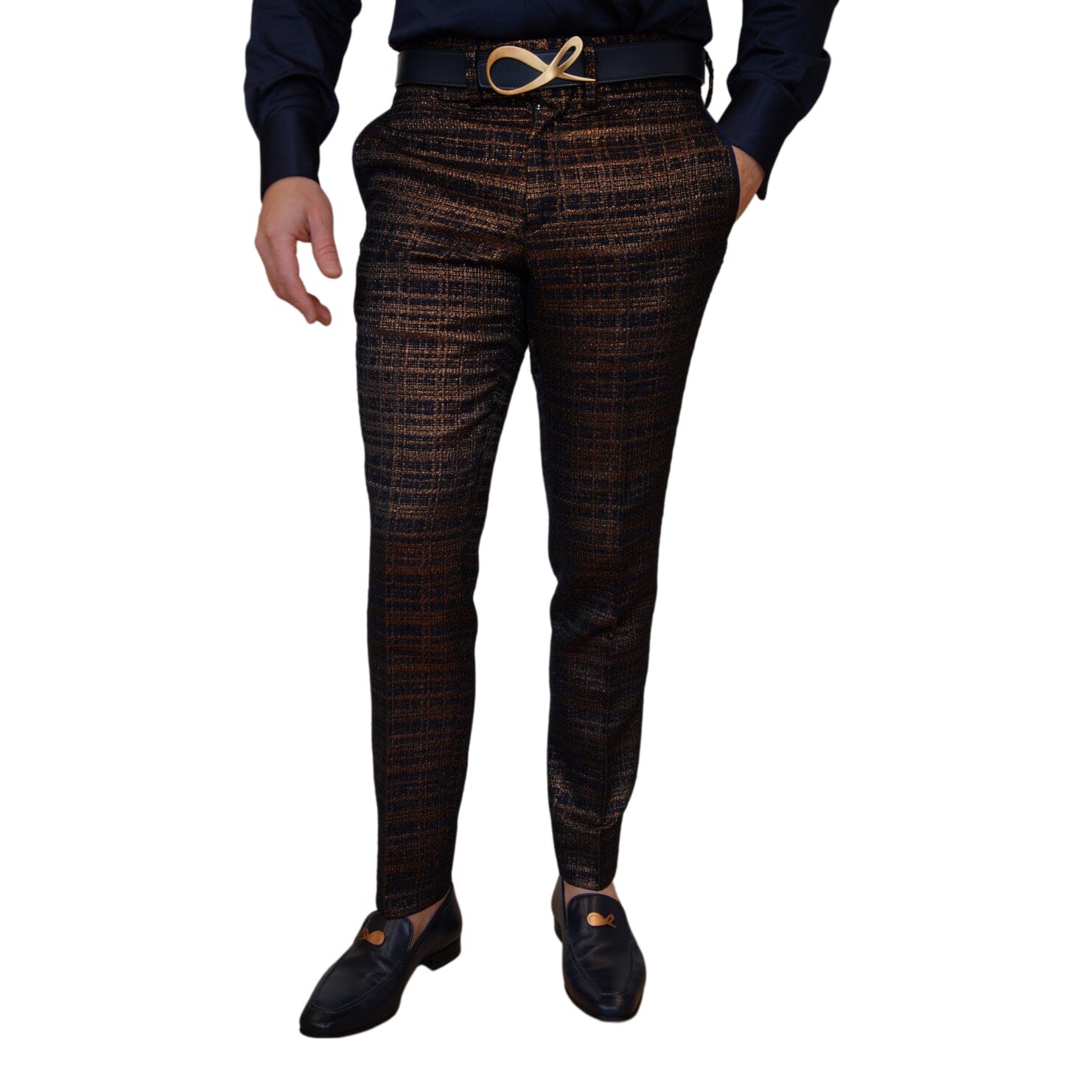 Midnight Bronze Boucle Trousers