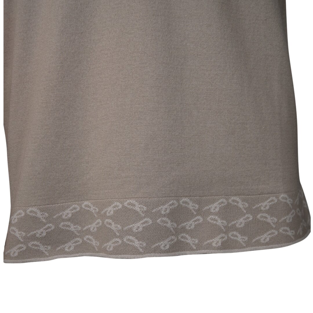 Tortora Signature Logo Knit Contrast V Neck Polo