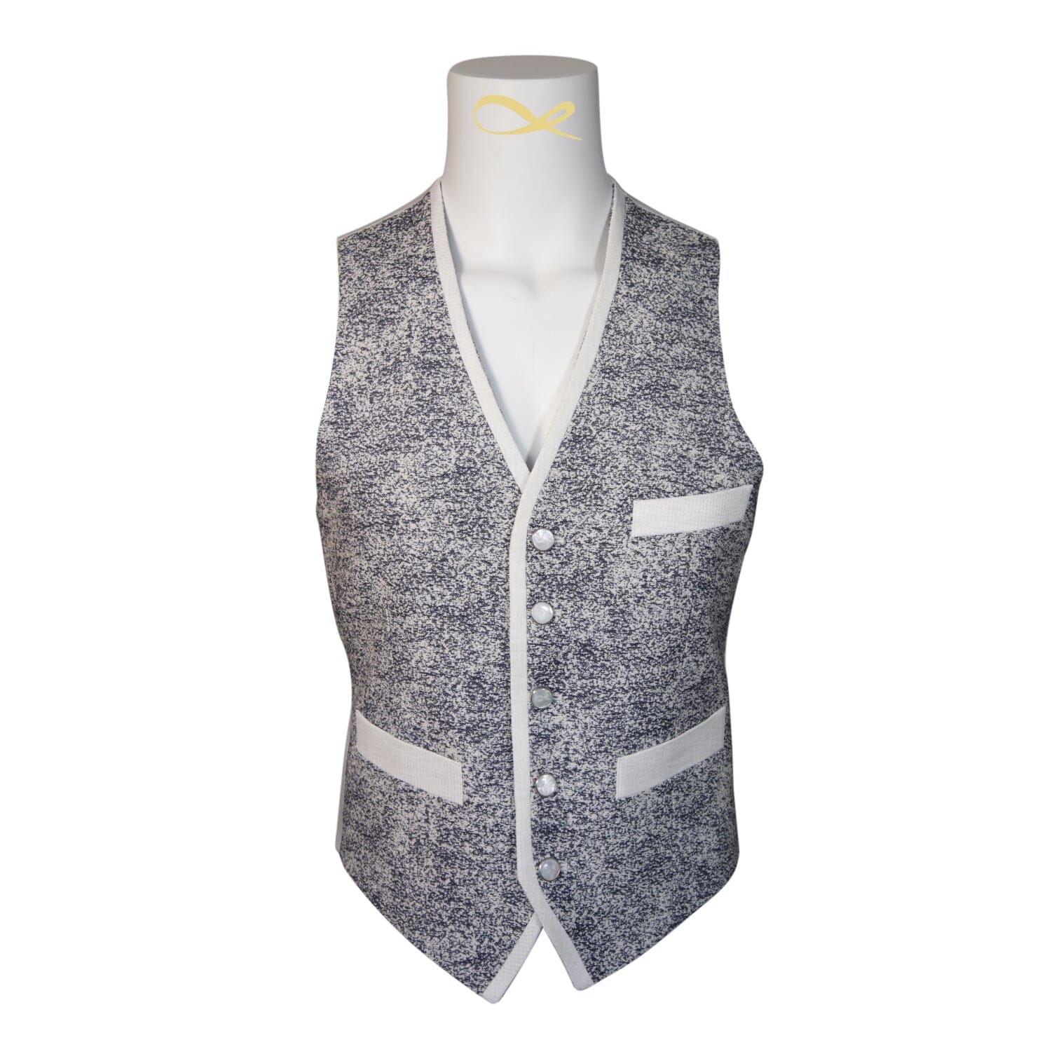 Vintage Blu Grano Ciottoli Waistcoat