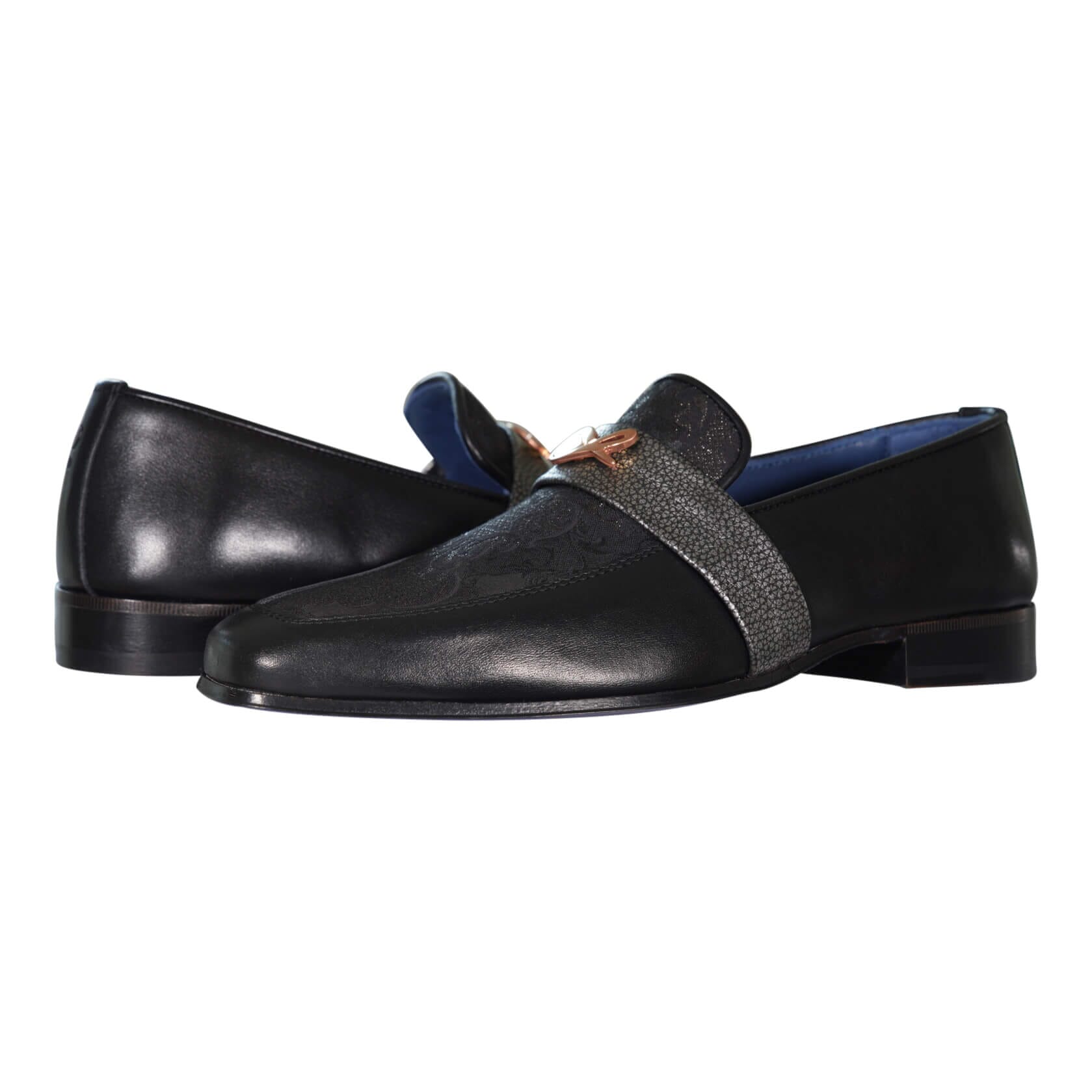 Black Oro Versailles With Rose Gold Hardware Loafer