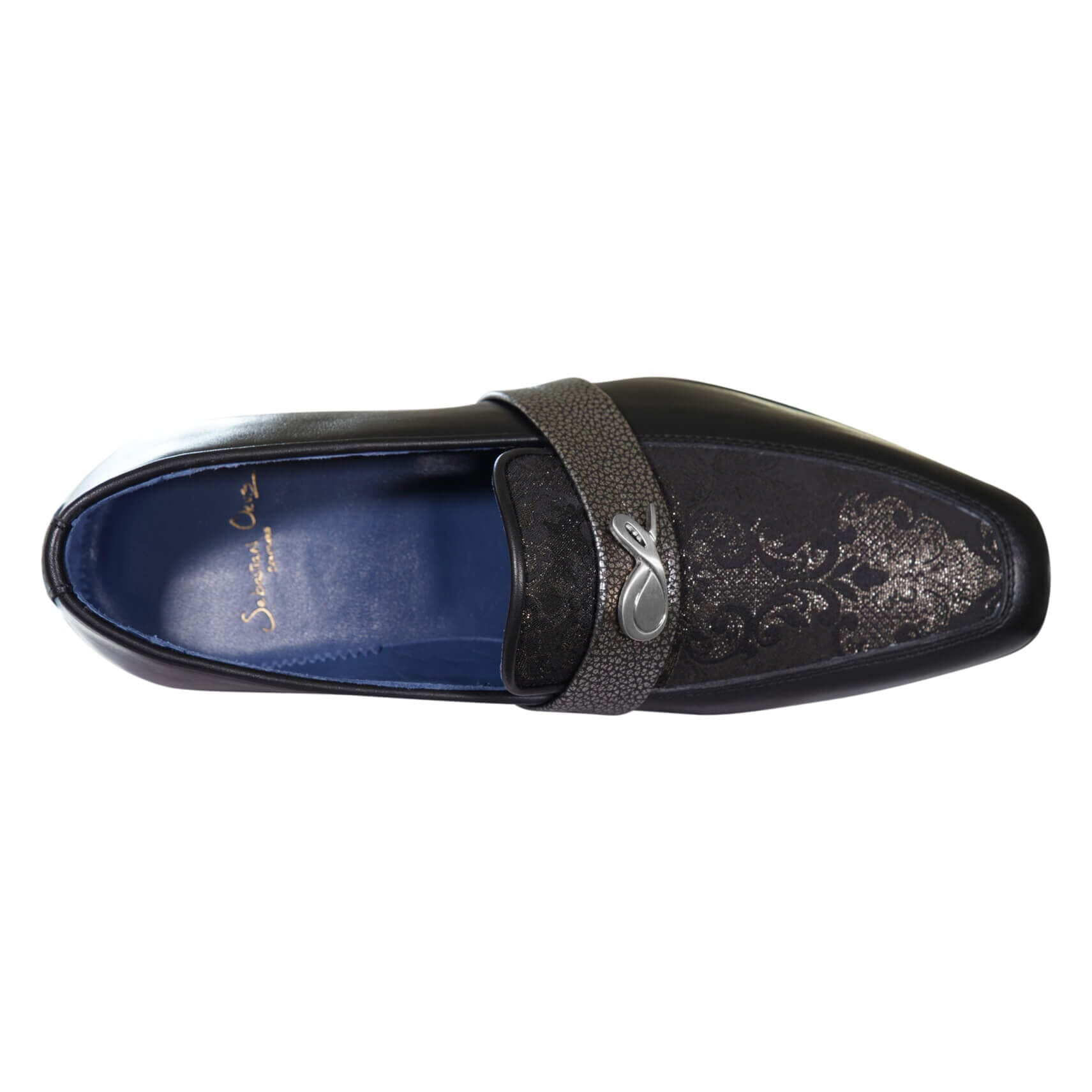 Black Oro Versailles With Silver Hardware Loafer