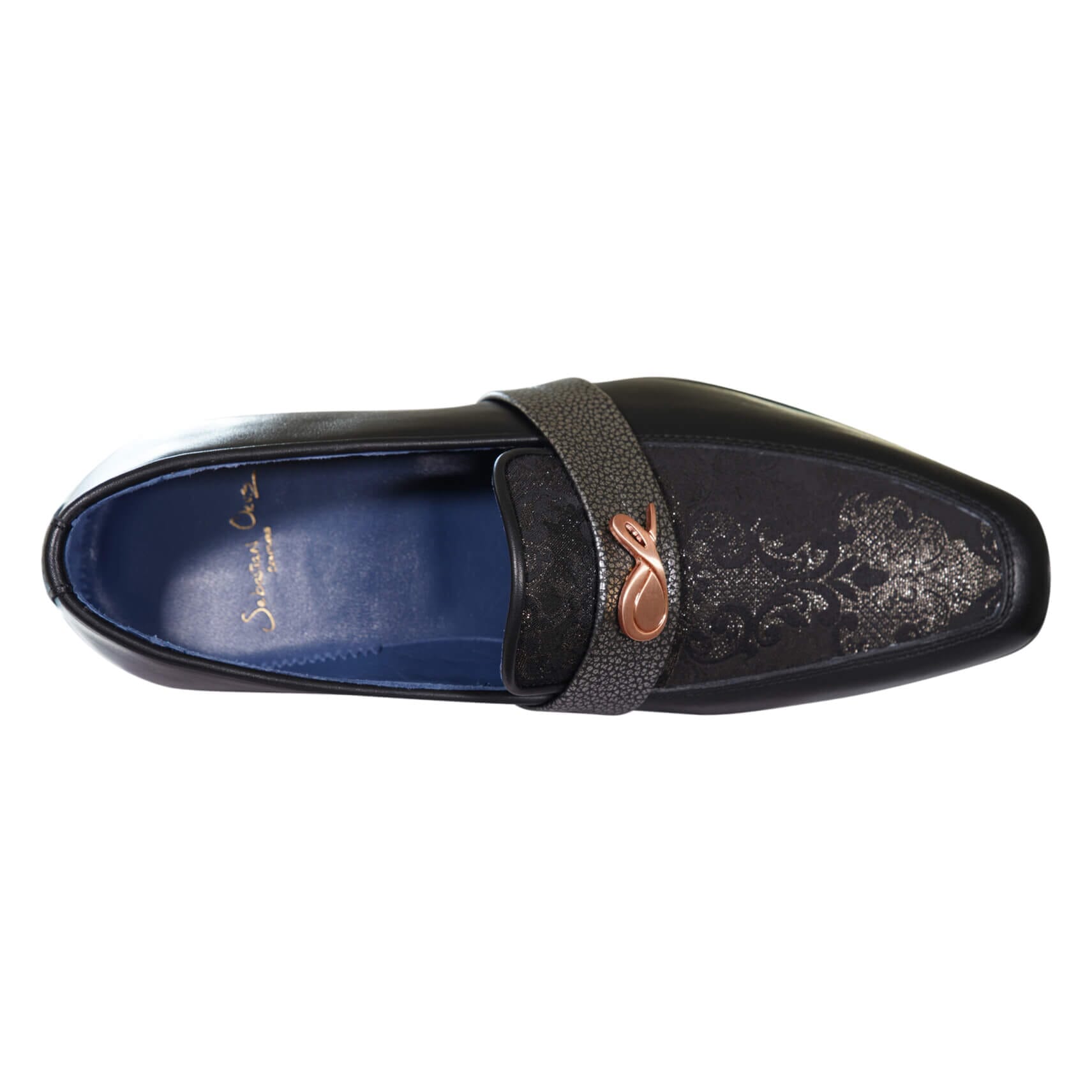 Black Oro Versailles With Rose Gold Hardware Loafer