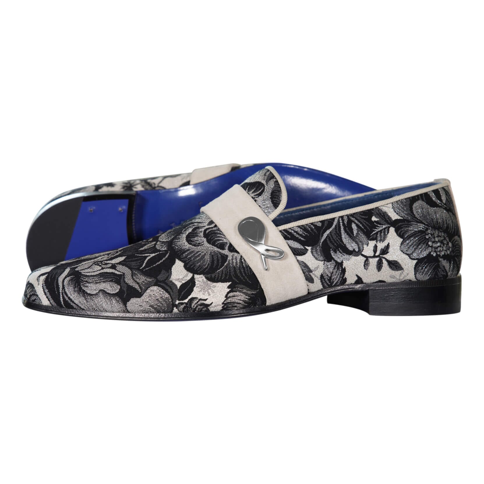 Bianco Rosa Silver Loafer