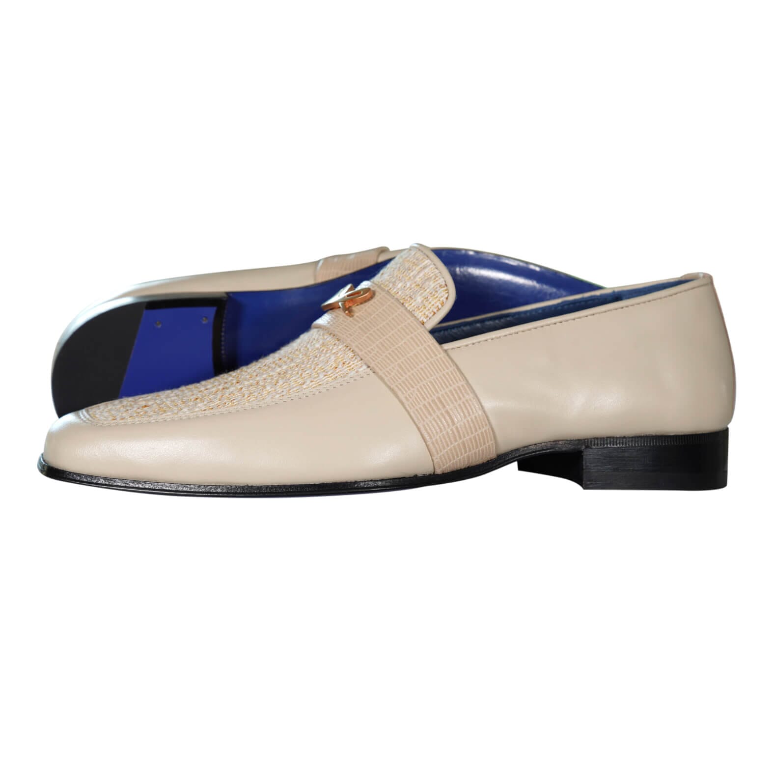 Golden Fieno With Rose Gold Hardware Loafer