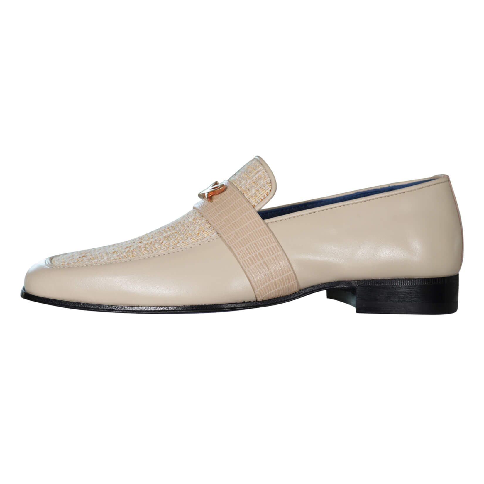 Golden Fieno With Rose Gold Hardware Loafer