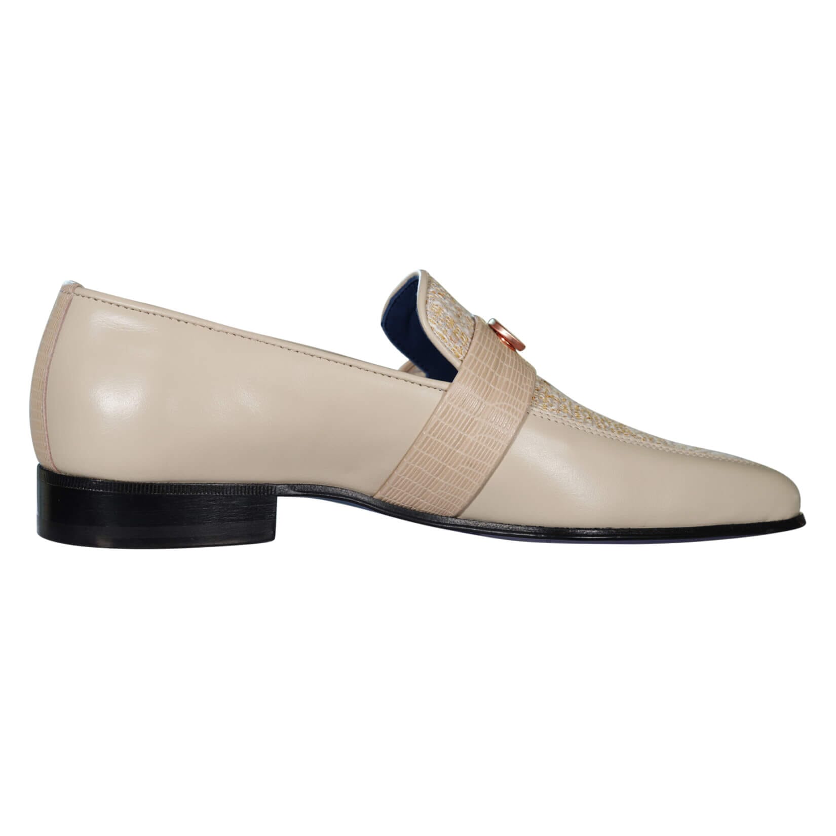 Golden Fieno With Rose Gold Hardware Loafer