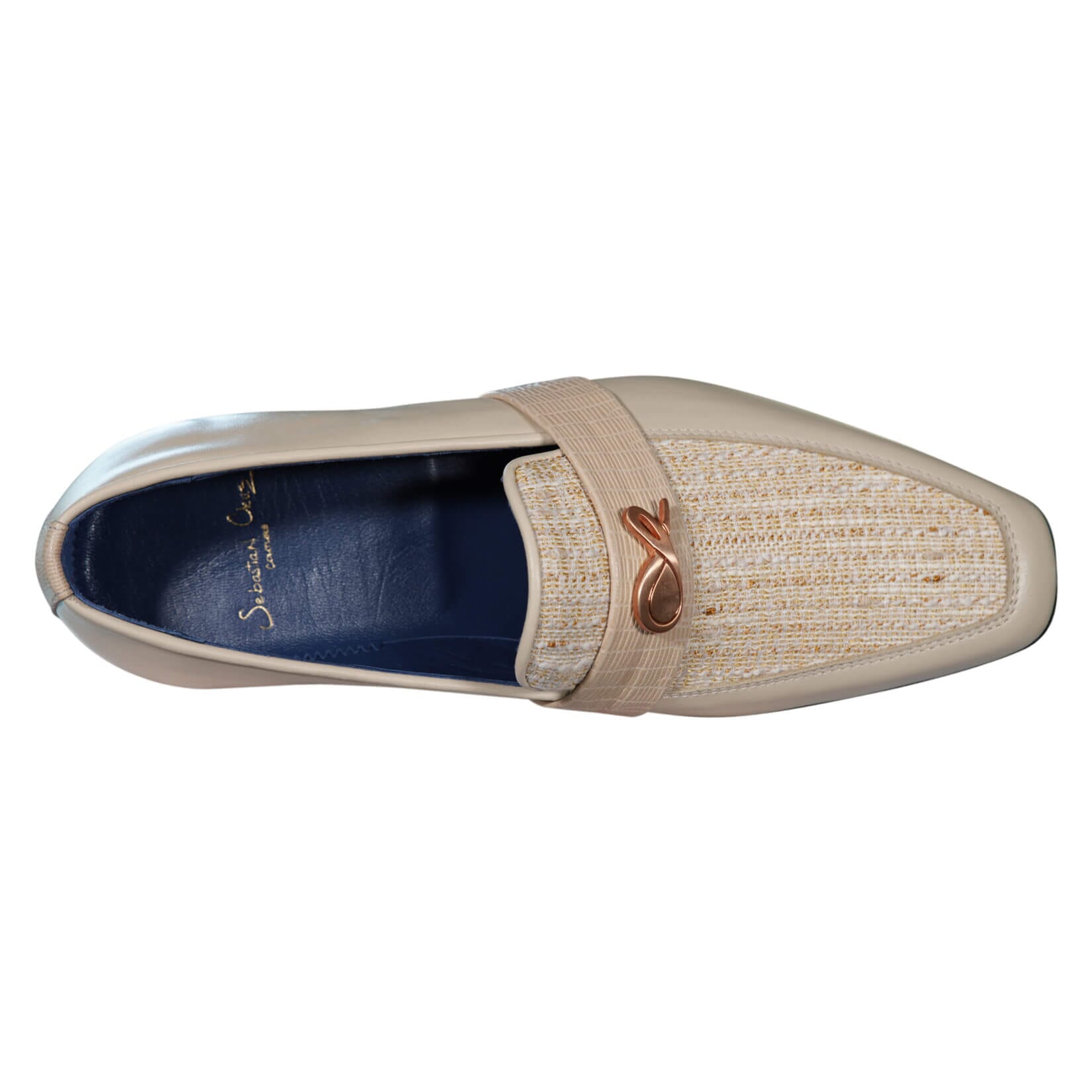 Golden Fieno With Rose Gold Hardware Loafer