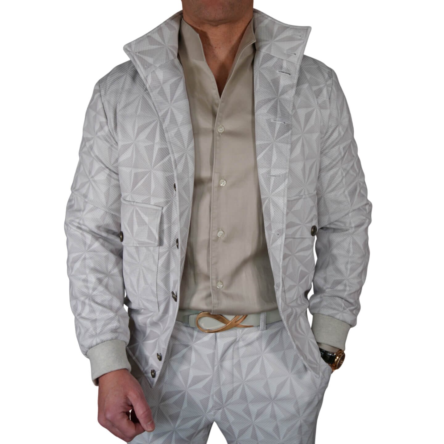 Glacier Origami Luxury Performance Bomber Jacket