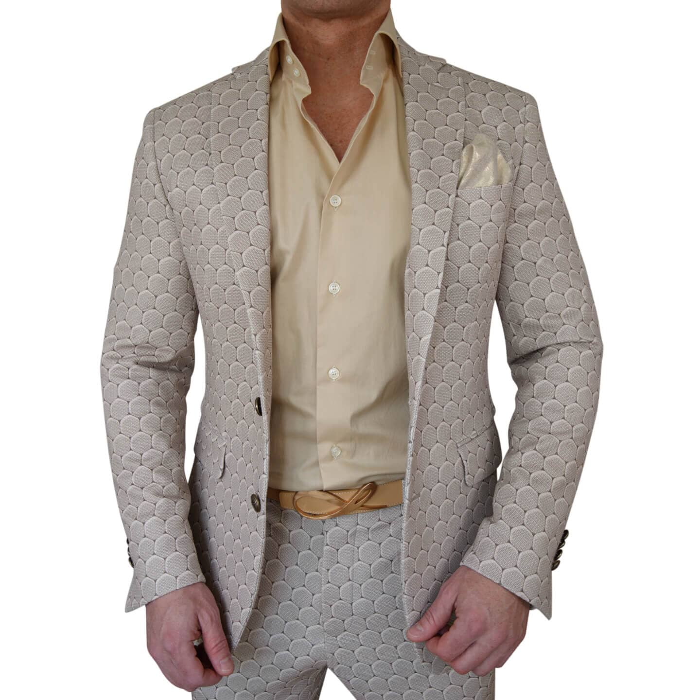 Taupe Honeycomb Luxury Performance Sport Jacket