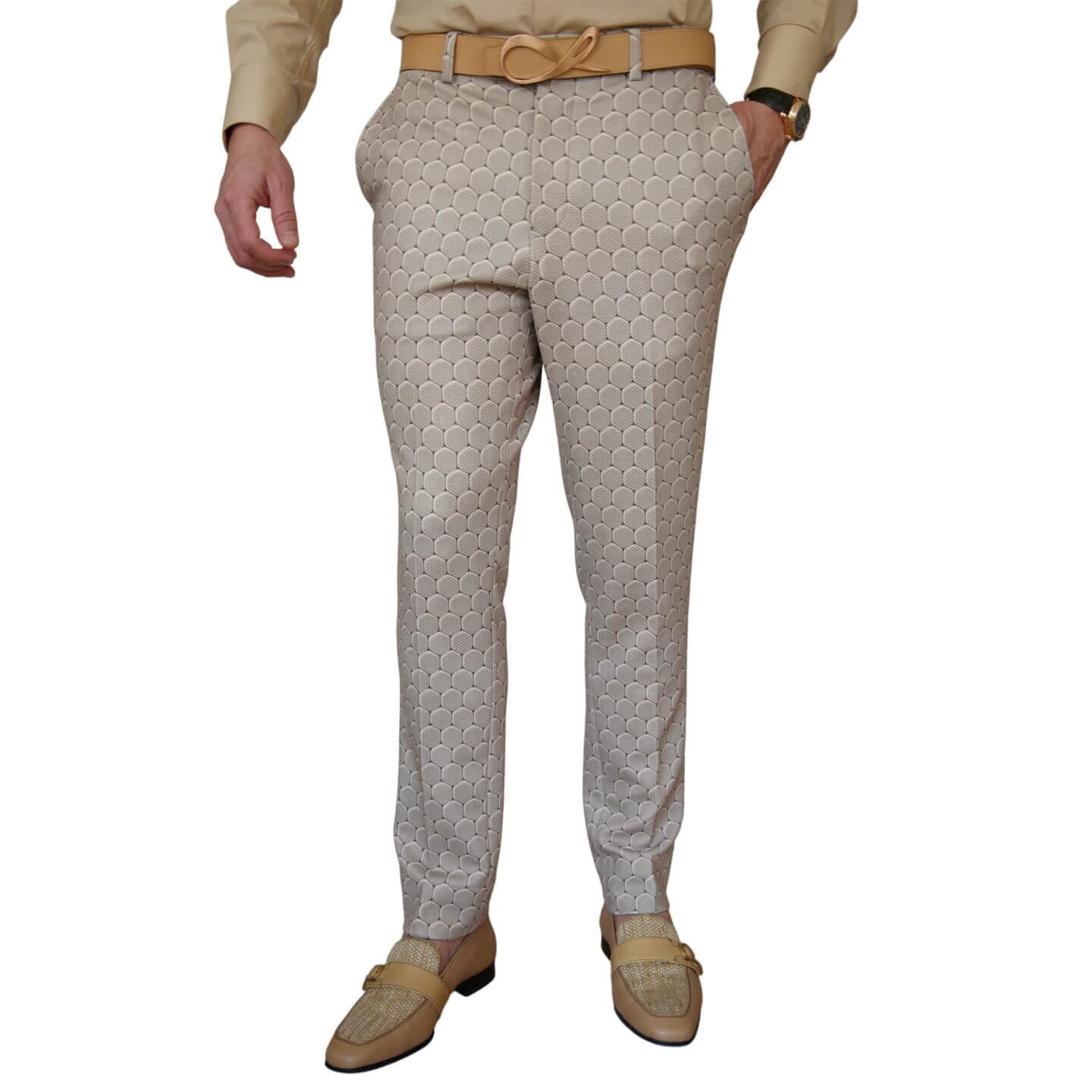 Taupe Honeycomb Luxury Performance Trousers