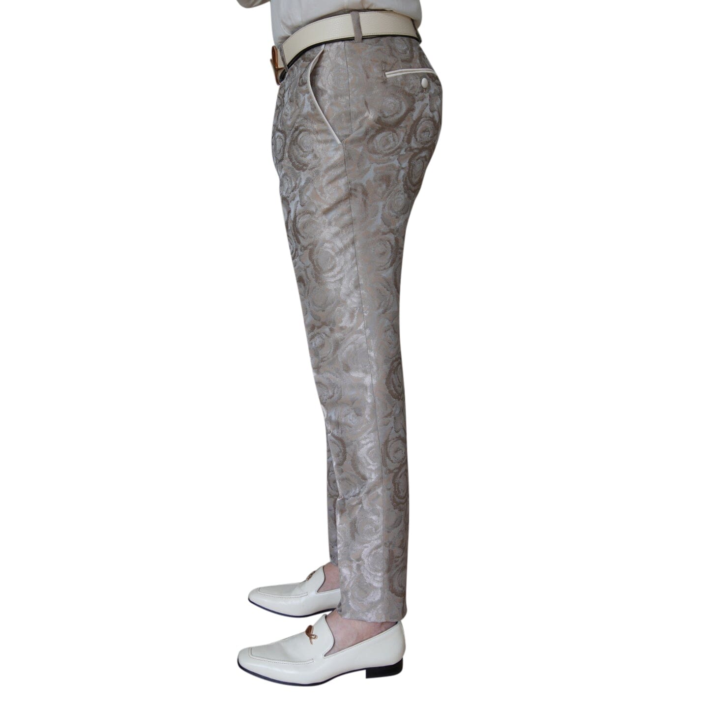Champagne Rosa Tuxedo Trousers