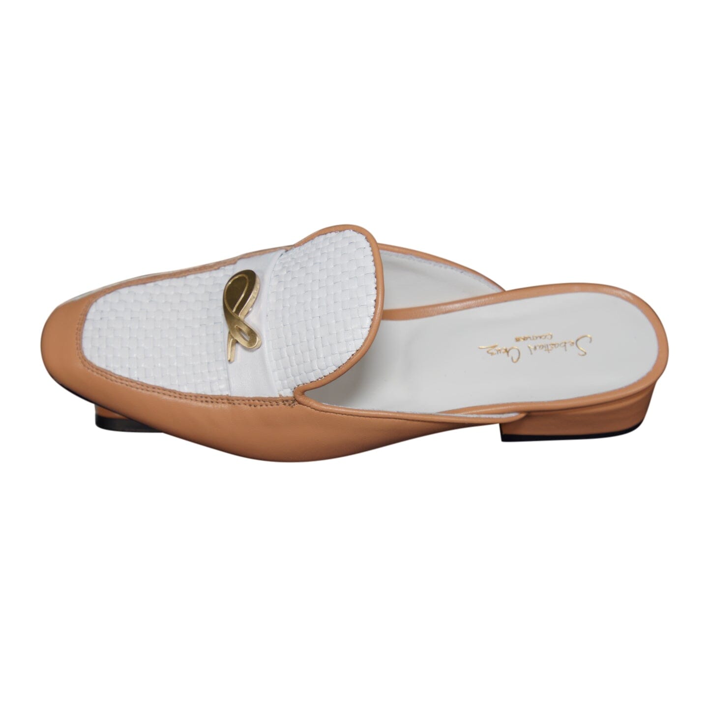 Tan Tessere Gold Slipper