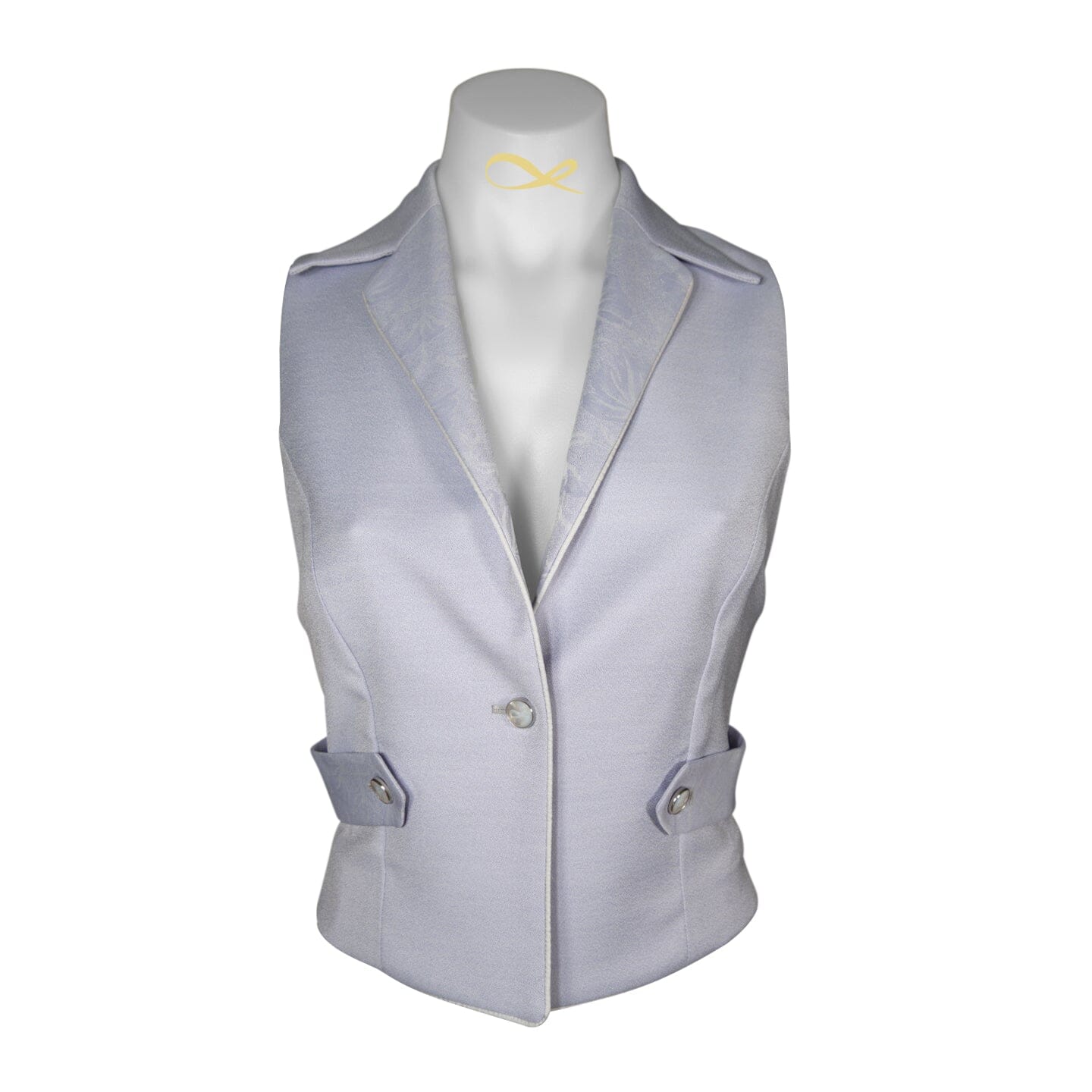 Blue Pastel Azzurro Retro Waistcoat