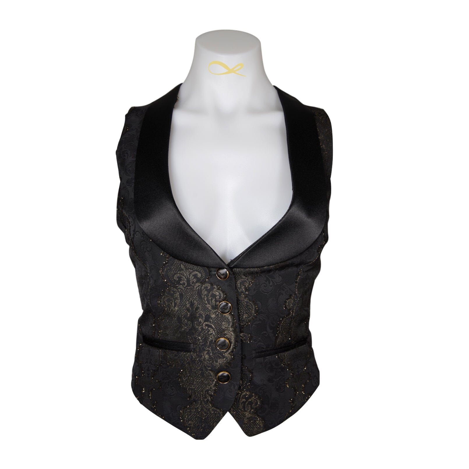 Black Oro Versailles Ciottoli Waistcoat